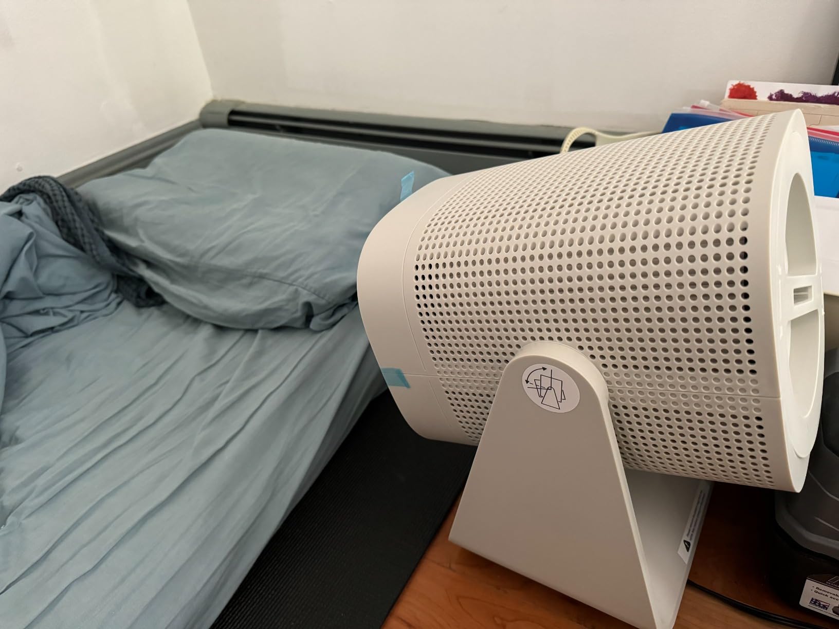 COWAY Air Purifier for Home Bedroom, 2-in-1 with Fan, Particulate Filter for Smoke, Allergies, Dander, Odor, Air Quality Monitor, Auto Mode, Remote Control, Timer, 3-Year Warranty, Aim, Marshmallow customer photo 1