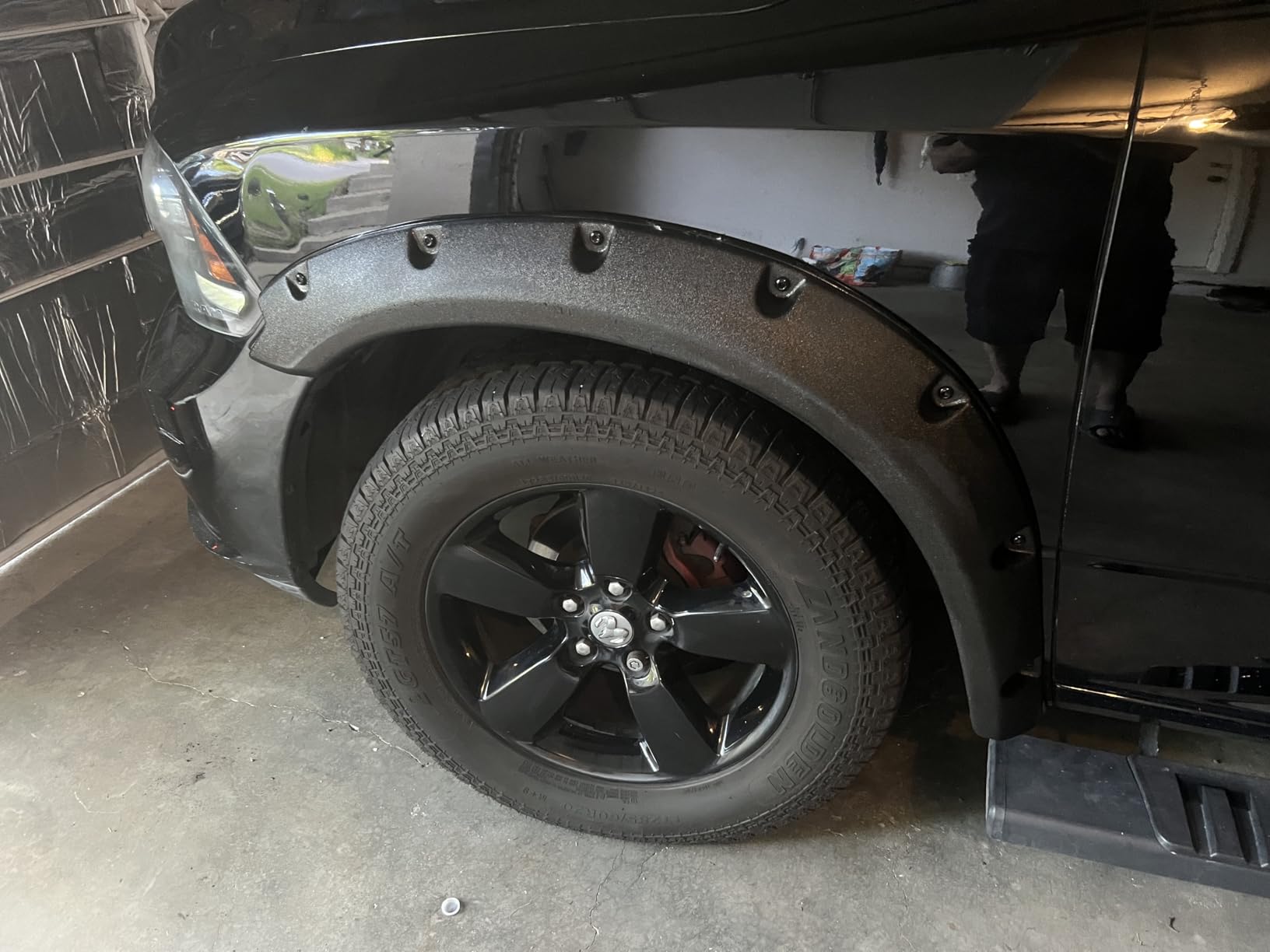 KUAFU Fender Flares Compatible with 2009-2023 Dodge Ram 1500 Classic Pocket Rivet Style Mud Guards Wheel Cover Protector Textured Black Front Rear Excludes R/T & Rebel, Warlock customer photo 1