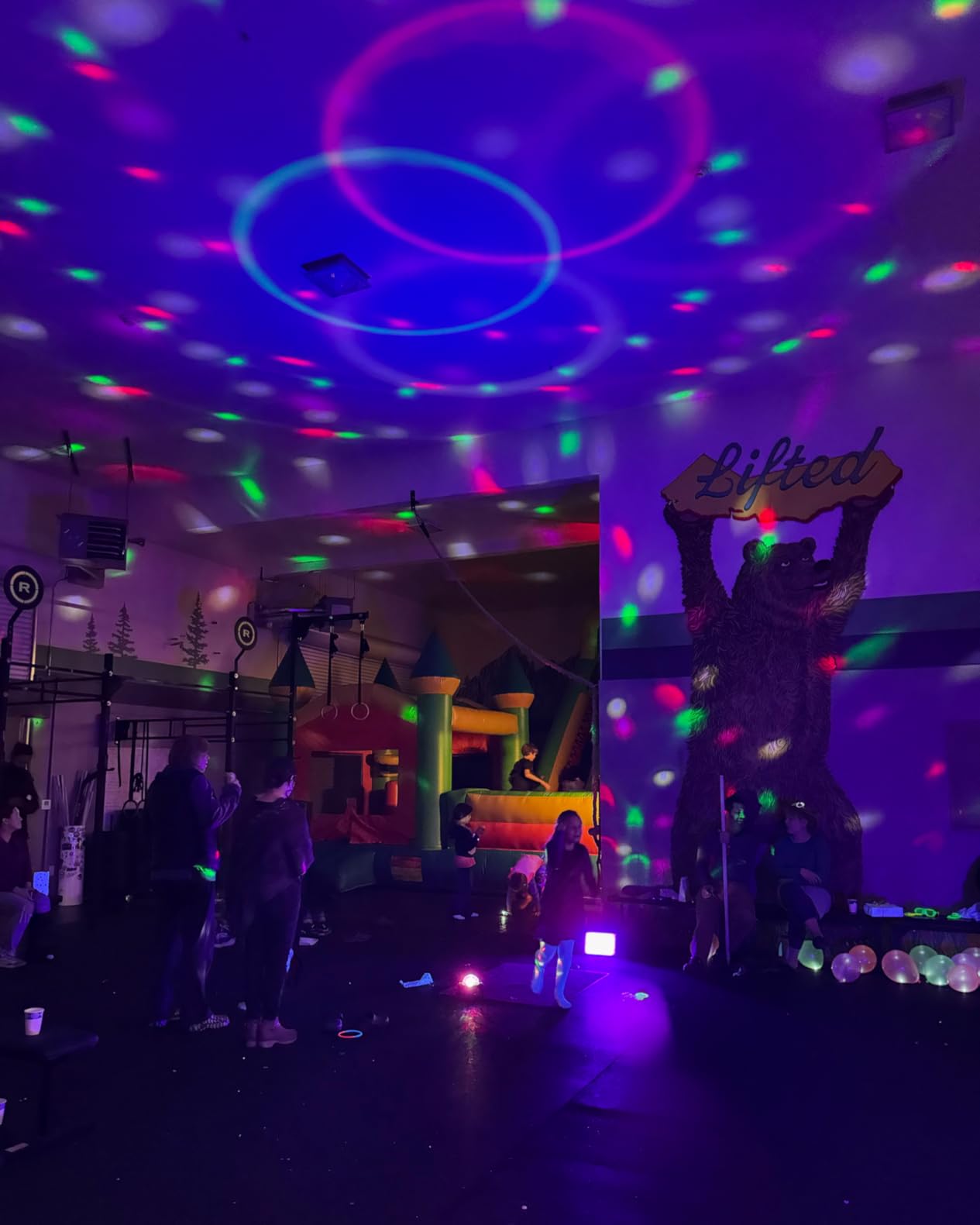 YINPKTEO Party Lights Disco Ball Light, DJ Disco Light Sound Activated LED Light 6 Colors for Home Room Dance Parties Birthday Karaoke Halloween Christmas Wedding Show Club Decorations customer photo 1