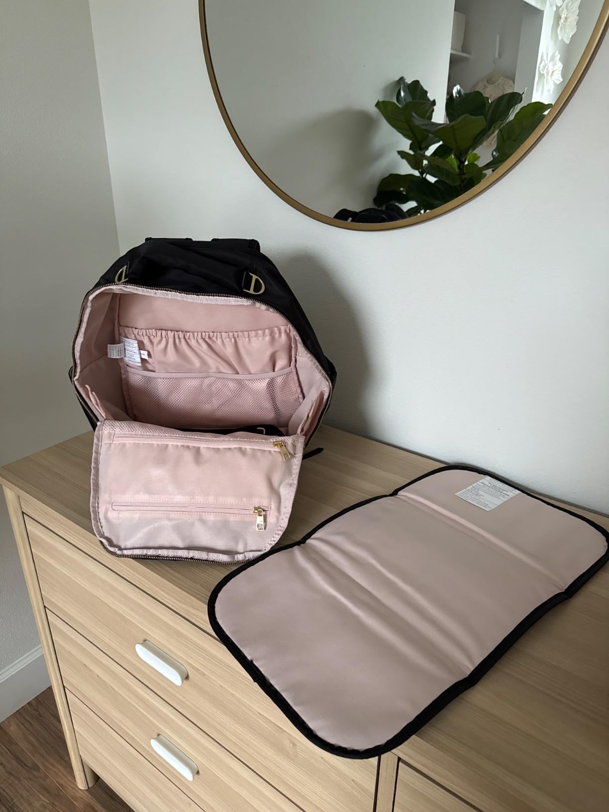 JuJuBe New Classic Diaper Bag Backpack with Portable Changing Pad, Stroller Straps, Large Travel Backpack for Boy or Girl, Carrying Baby Bottles, Wipes, Diapers, Pacifiers, Taupe, Mother's Day Gift customer photo 1