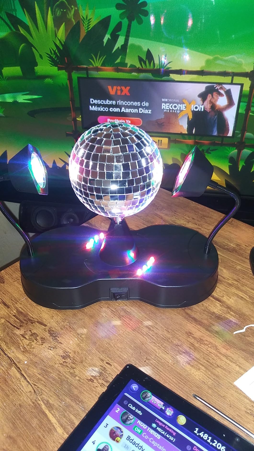 Playbees Rotating Disco Ball - LED Revolving Disco Ball with Movable Strobe Lights for Disco Party Decor, Mirror Lights Party, Mini Lava Lamp Alternative, 30 Second Dance Party customer photo 1