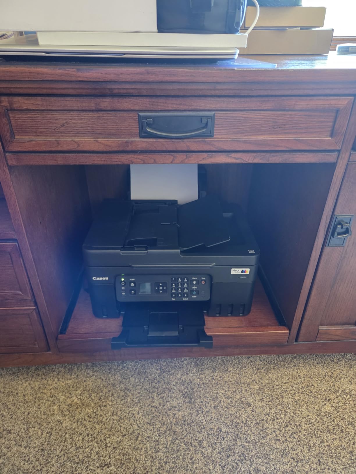 Canon MegaTank MAXIFY GX2020 All-in-One Wireless Color Printer - Print, Copy, Scan with Duplex Printing - Refillable Tank System, Compact Desktop Design customer photo 1
