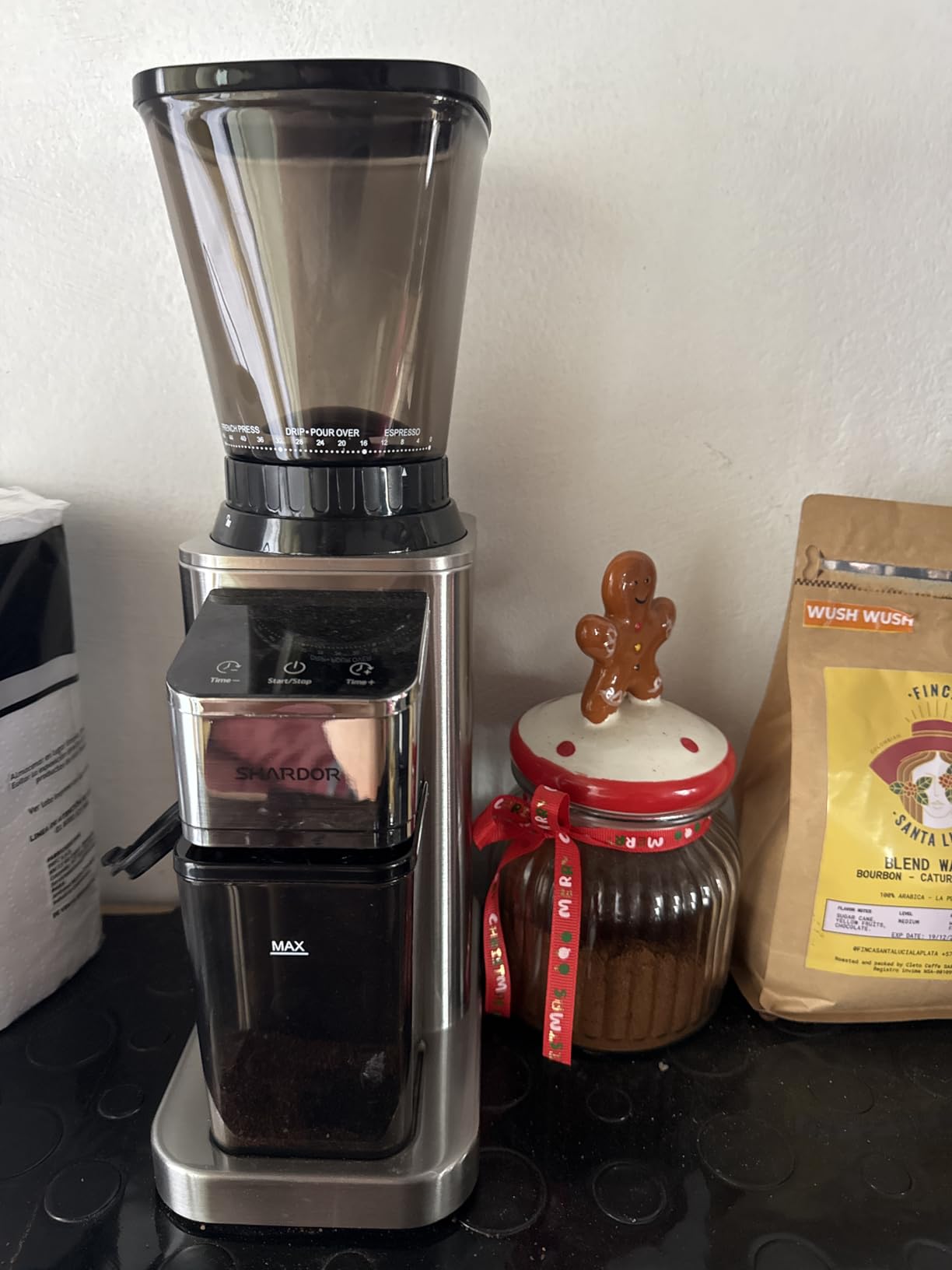SHARDOR Professional Conical Burr Coffee Grinder, Coffee Bean Grinder with 48 Grind Settings for Espresso, Drip & French Press, Upgraded Anti-Static Technology, Precision Timer, Stainless Steel customer photo 2