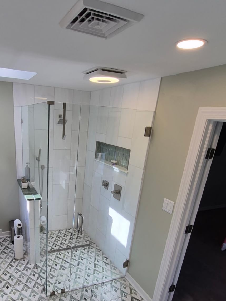 OREiN 3-in-1 Bathroom Exhaust Fan with Light & Humidity Sensor, 160 CFM, 1.0 Sone, Auto-On at 60% Humidity, 1500LM, 3CCT, Night Light, ENERGY STAR, HVI/FCC/ETL, Cutout 11.81''x 11.02'' customer photo 1