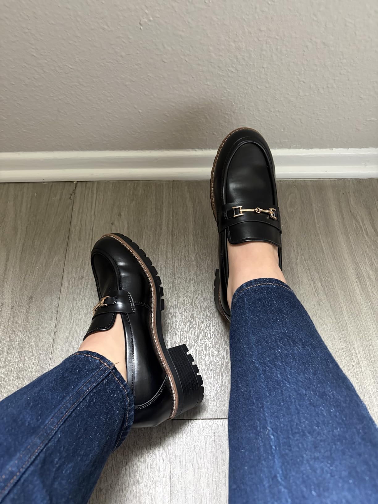 DREAM PAIRS Women's Chunky Loafers Dressy Business Shoes customer photo 1