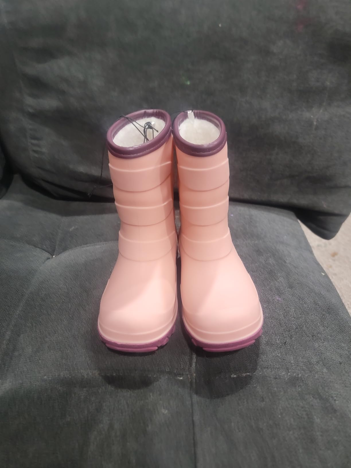 FUNCOO PLUS Kids Winter Rain Boots, Insulated Warm Snow Boots, Children Waterproof Mud Boots for Boys and Girls, Toddler/Little Kid/Big Kid customer photo 1