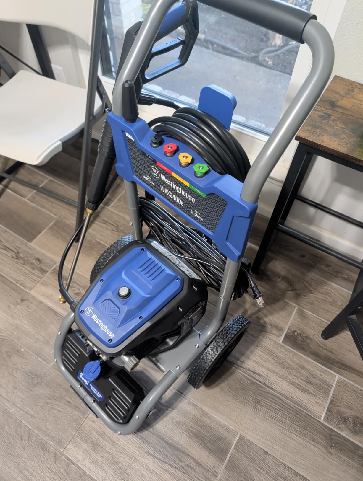 Westinghouse WPX3400e Electric Pressure Washer, 3400 Max PSI and 2.0 Max GPM, Brushless Motor, Onboard Soap Tank, Spray Gun and Wand, 5 Nozzle Set, for Cars/Fences/Driveways/Homes/Patios/Furniture customer photo 1