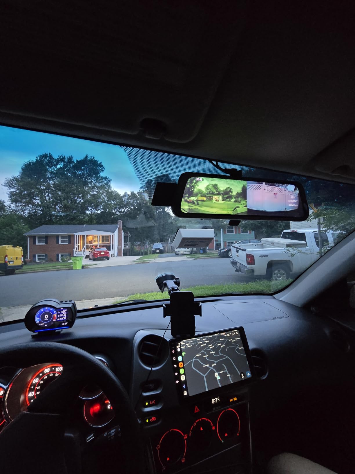 Veement 4K Rear View Mirror Camera, 10'' 4K Mirror Dash Cam with 1080P Backup Camera, Dash Cam Front and Rear for Car with Voice Control, 24H Parking Mode, Night Vision, 32GB SD Card Included customer photo 1