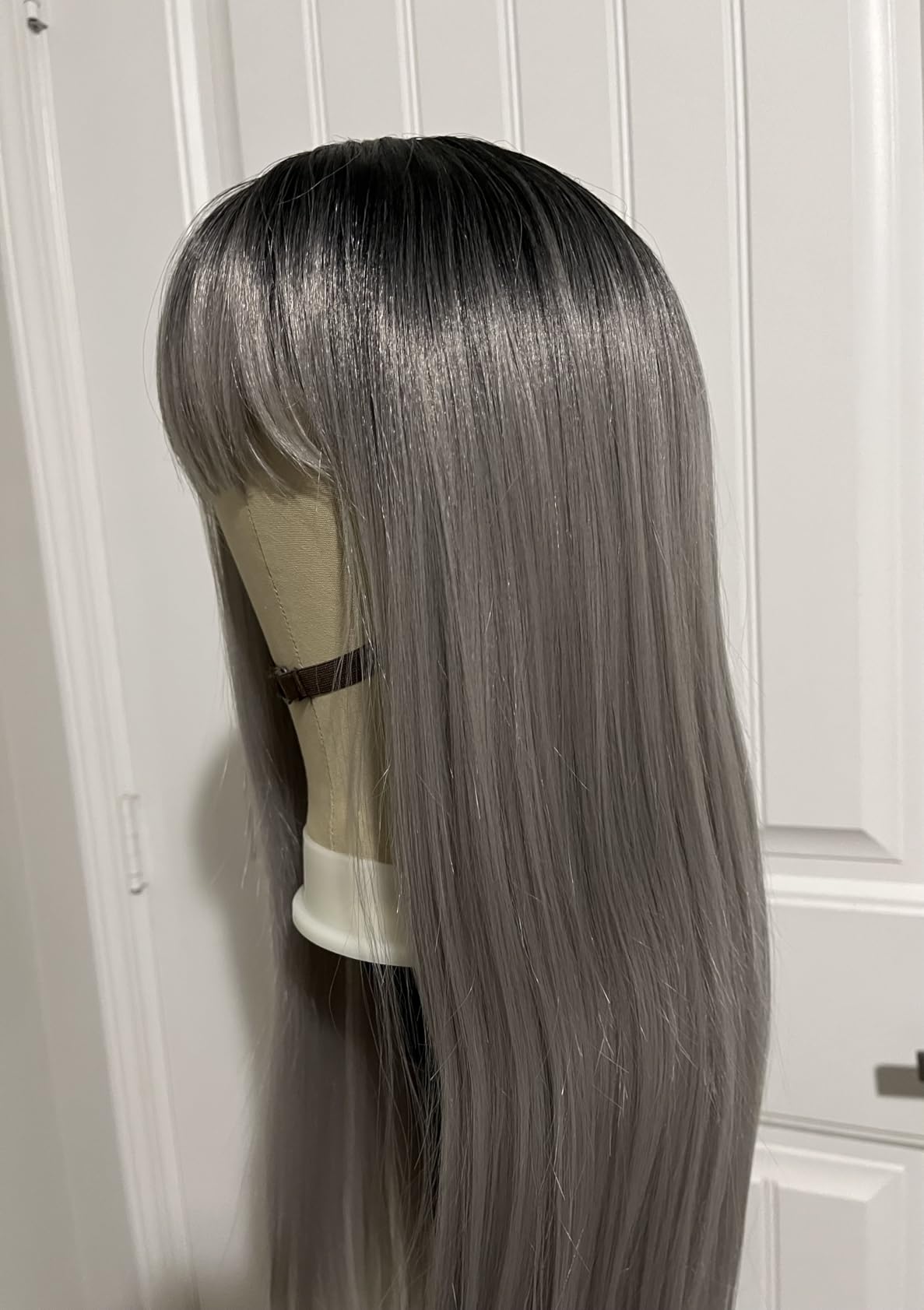 22 Inch Wig Head for Wig, Canvas Mannequin Head with Mount Hole, Manikin Head for Wig Making, Styling and Display, Head Contour More Realistic customer photo 2