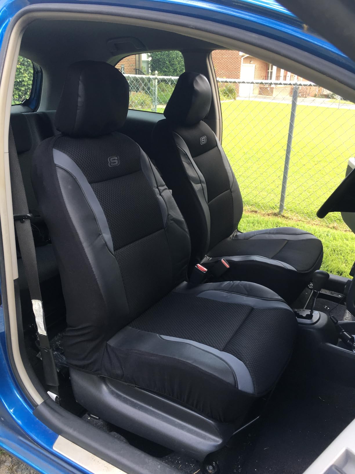 Skechers Memory Foam Car Seat Covers, Air Cool Mesh Thick Seat Covers, Airbag Compatible Car Seat Cover, Automotive Comfort Protection for Most Cars, Vans, Trucks, SUVs, Black customer photo 1