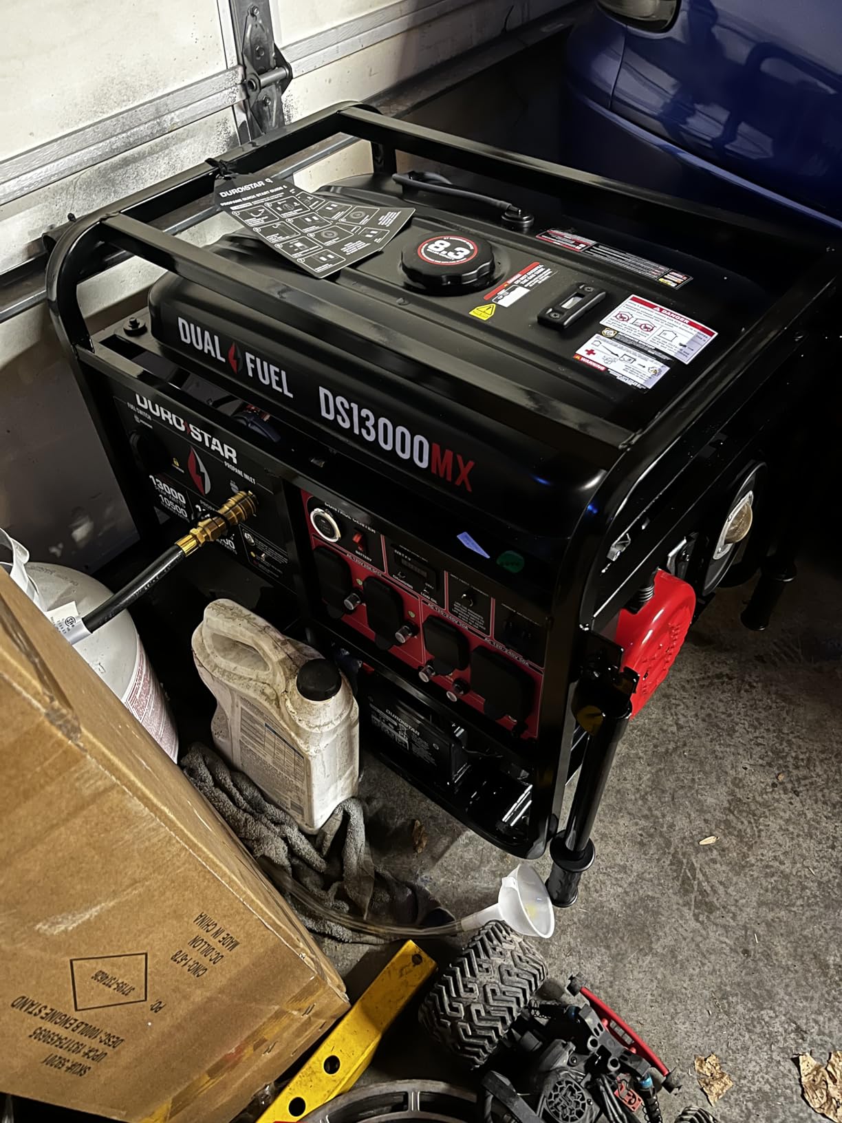 DuroStar DS13000MX 13,000-Watt 500cc Dual Fuel Portable Generator - Gas and Propane, Remote Electric Start, Whole Home Power Backup, Transfer Switch Ready, RV & Emergency Ready customer photo 1