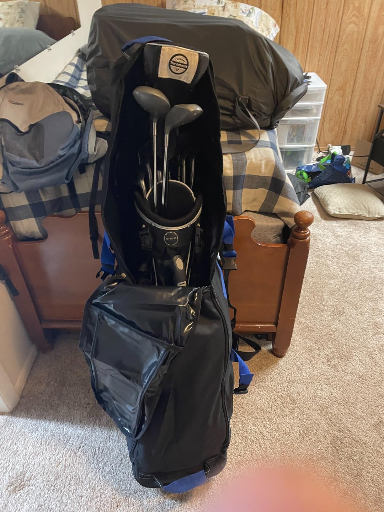 ZEEMO Golf Travel Bag, Full-Open Protective & Wheeled Airline-Approved Case for Clubs, Cart&StandBag, Soft-Sided Waterproof Cover Made of Heavy Duty Oxford customer photo 1