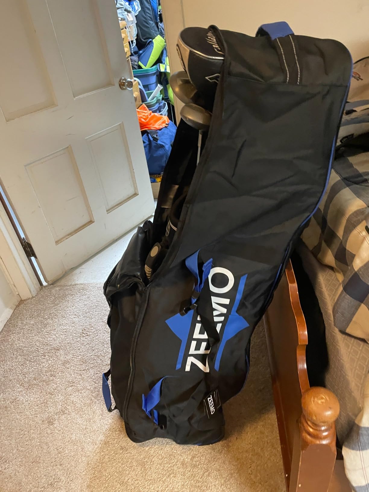 ZEEMO Golf Travel Bag, Full-Open Protective & Wheeled Airline-Approved Case for Clubs, Cart&StandBag, Soft-Sided Waterproof Cover Made of Heavy Duty Oxford customer photo 2