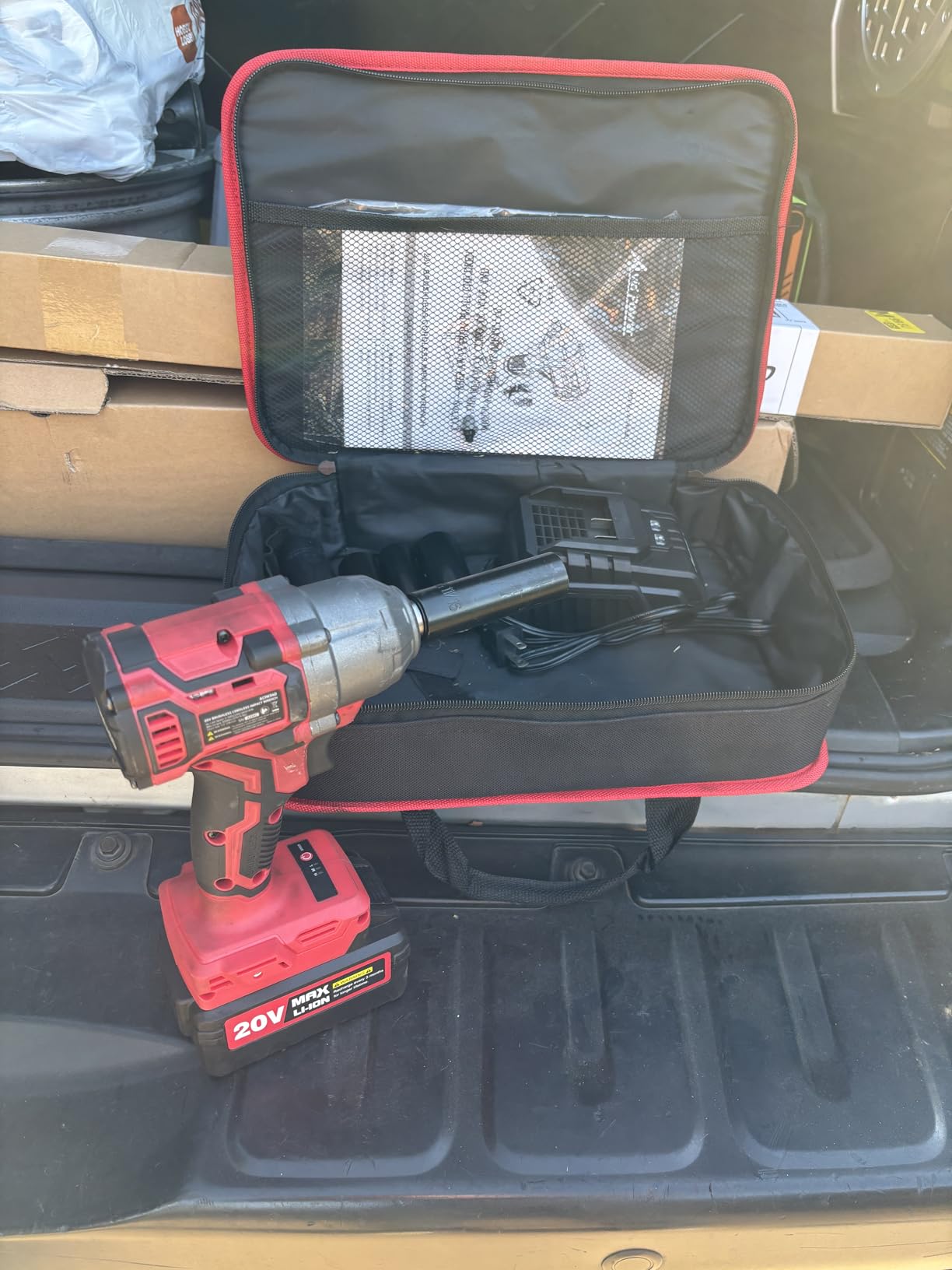 AVID POWER 1/2 Impact Wrench Brushless, 20V Cordless Impact Gun w/ 3 Variable Speeds, Max Torque 370ft-lbs (500N.m), 3.0Ah Li-ion Battery, 4Pcs Impact Sockets, Fast Charger customer photo 2