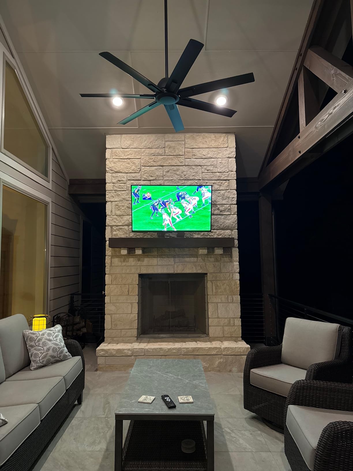 SYLVOX Outdoor QLED TV, 65 inch Weatherproof TV, Smart 4K QLED Television | IP56 Waterproof, 1000 Nits, Support Dolby Vision Atmos Google OS, for Outdoor Gazebo Garden Backyard(Deck Pro QLED 3.0 /2026) customer photo 2
