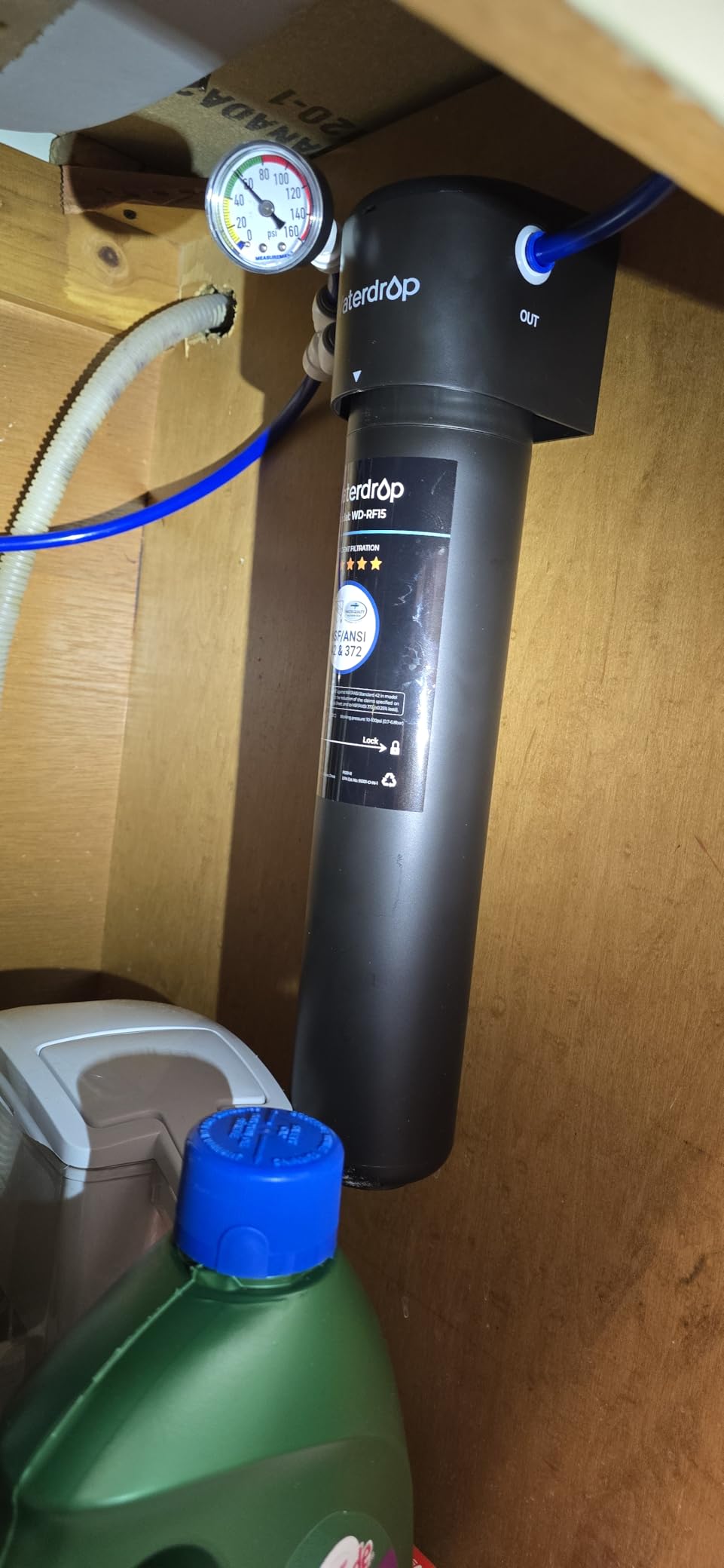 Waterdrop UA-5Y 5-Year Under Sink Water Filter System, Reduces 99% of Chlorine, PFOA/PFOS, Lead, Fluoride, Microplastics, Ultra Long Life, Connects Directly to Faucet customer photo 2