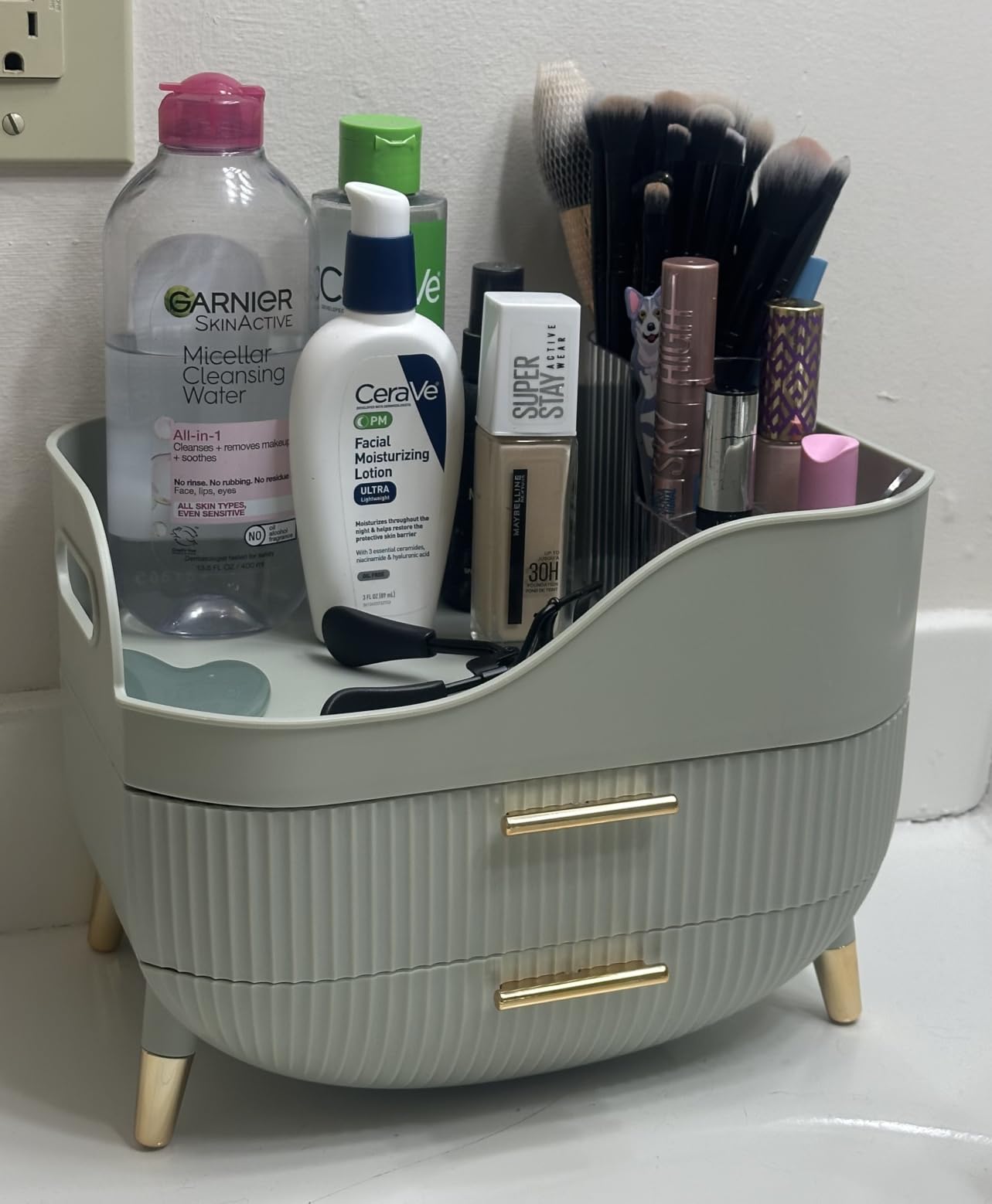 Pajiriona Makeup Organizer with Drawers, Skincare Organizer for Vanity, Storage Box with Handle, Large Cosmetic Display Case for Dresser, Bathroom Countertop customer photo 1
