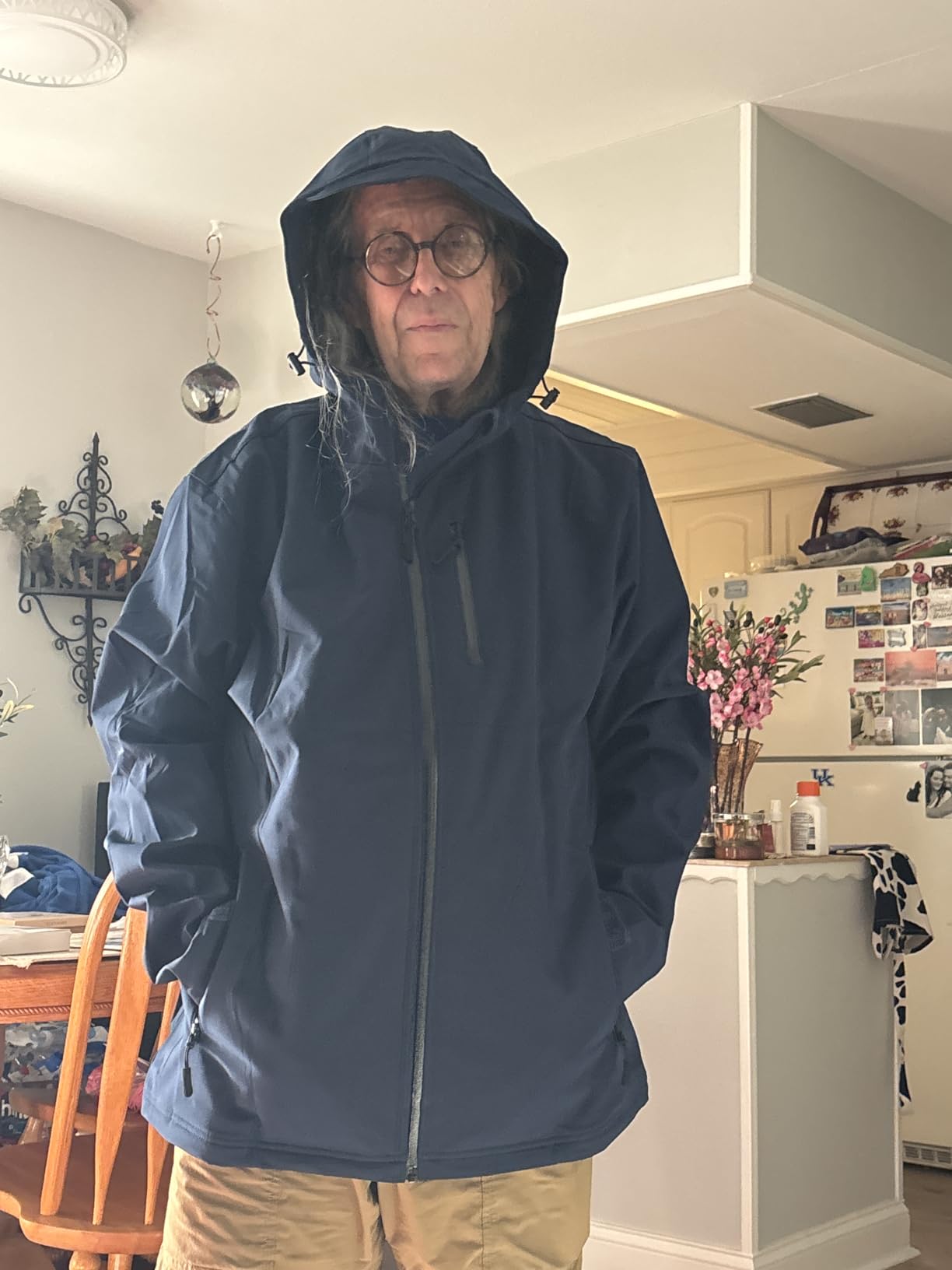 TACVASEN Men's Waterproof Softshell Jacket Fleece Lightweight Rain Coat | Full zip, hooded, multi pockets | Windbreaker, breathable | For winter, tactical, hiking, work, outdoor customer photo 1