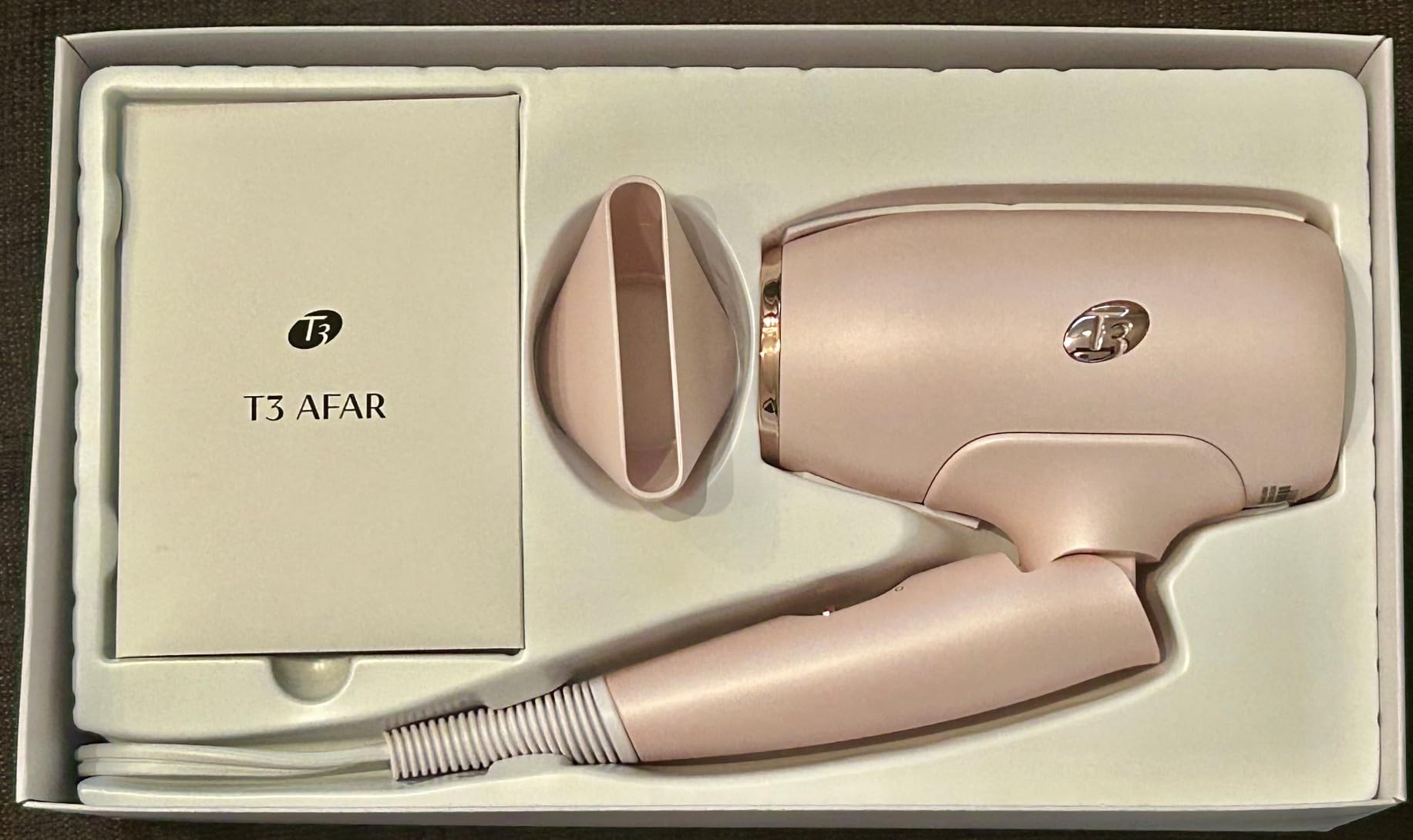 T3 Afar Lightweight Travel-Size Hair Dryer with Auto Dual Voltage, Folding Handle, Fast Drying, Lightweight and Ergonomic, Frizz Smoothing, Multiple Heat and Speed Combinations customer photo 2