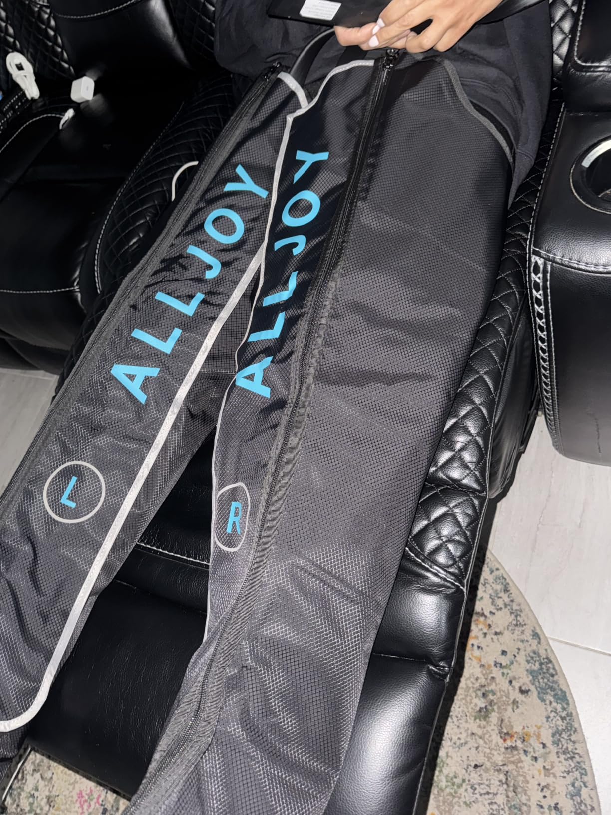 ALLJOY Pro-Grade Leg Massager Recovery Boots, Leg Compression Massager for Circulation and Pain Relief, Sequential Compression Boots for Fast Recovery, Gifts for Men Women customer photo 1