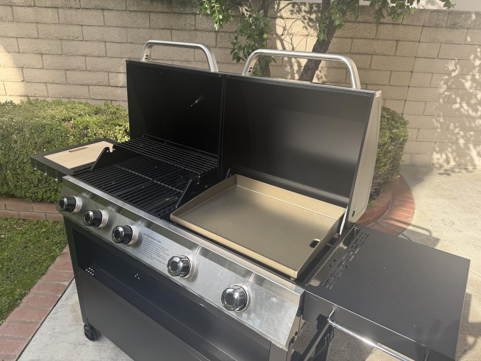 Sophia & William Propane Gas Grill and Griddle Combo with Porcelain-Enameled Cast Iron Grates, Dual Outdoor BBQ Grill with Flat Top Griddle for Barbecue, 696 SQ.IN. Cooking Area customer photo 1
