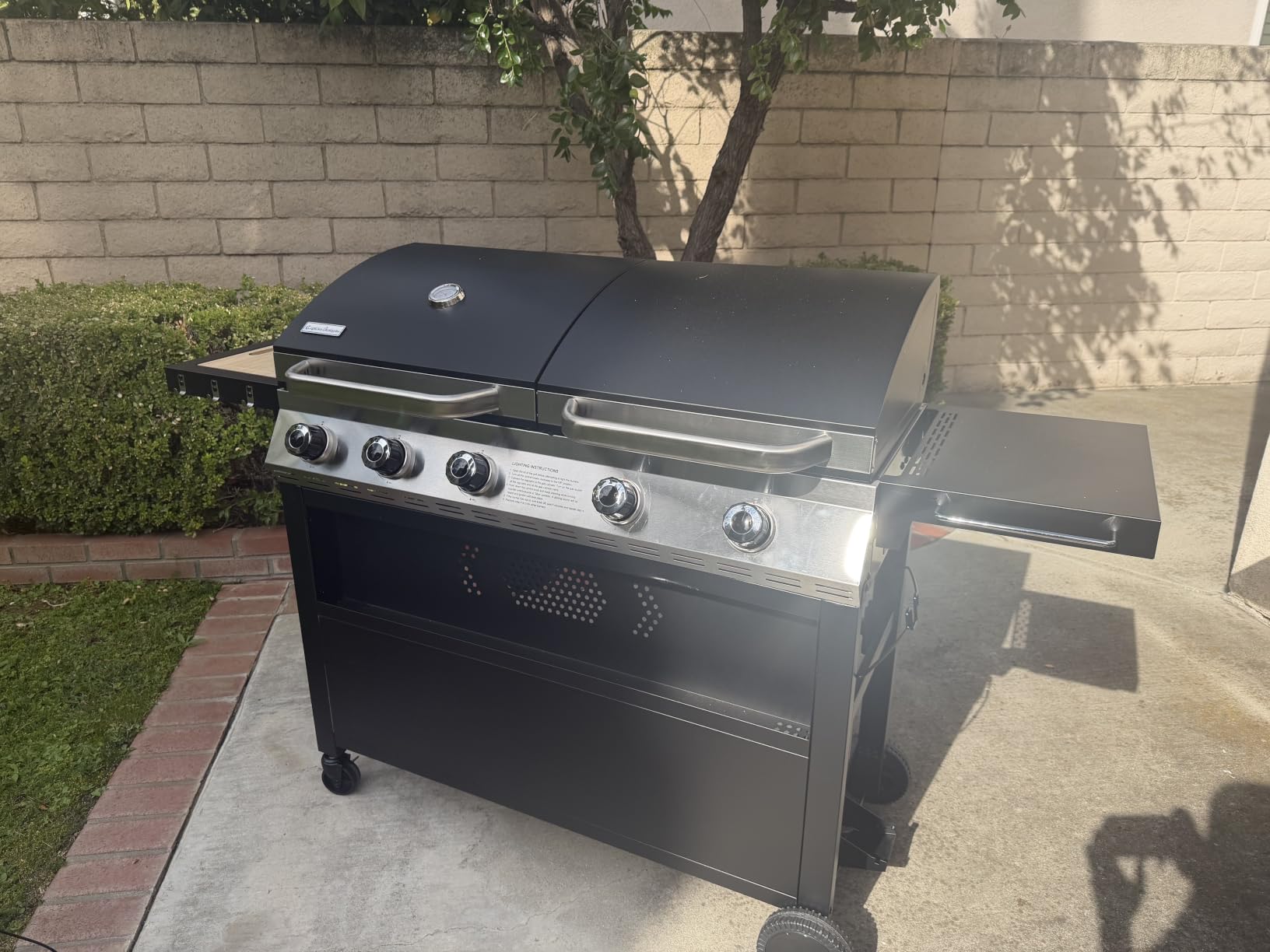 Sophia & William Propane Gas Grill and Griddle Combo with Porcelain-Enameled Cast Iron Grates, Dual Outdoor BBQ Grill with Flat Top Griddle for Barbecue, 696 SQ.IN. Cooking Area customer photo 2