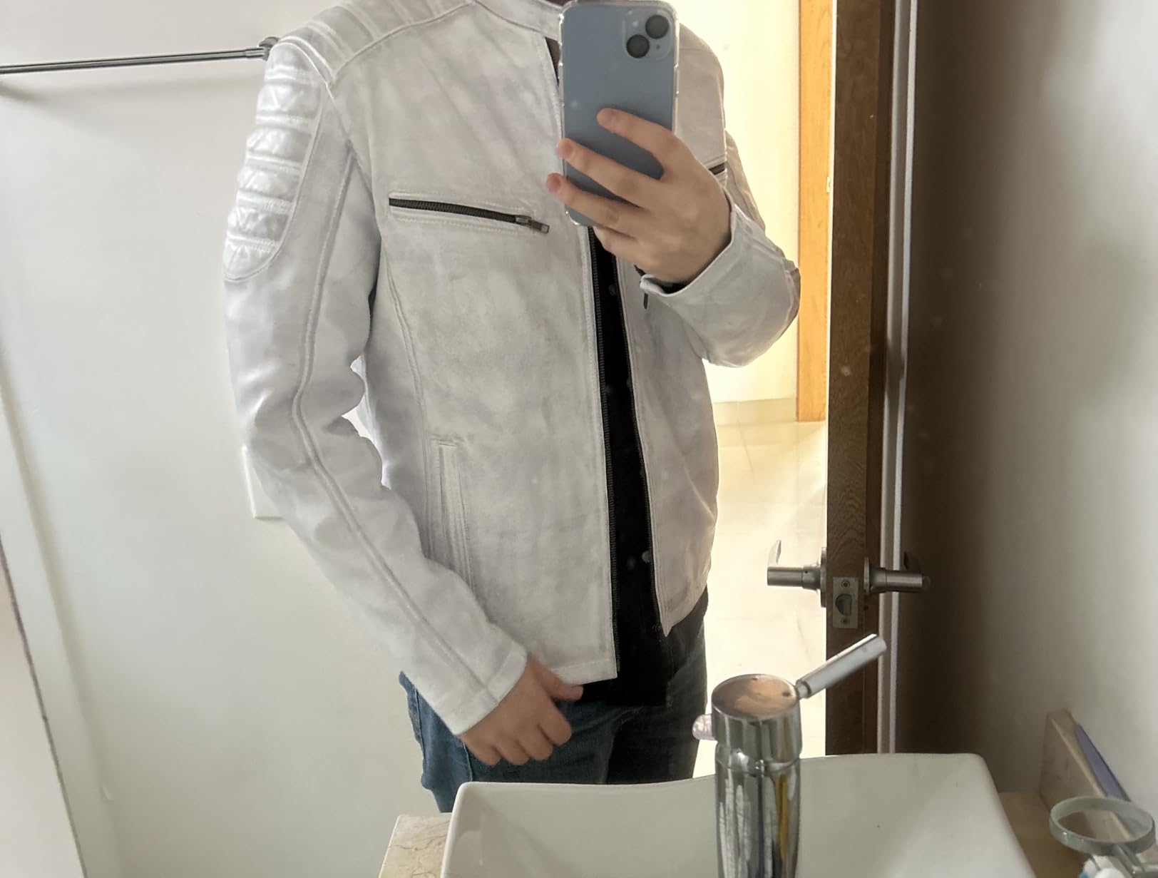 Timeless Classic Leather Jacket Men - Biker Style Real Lambskin Cafe Racer Vintage Look Motorcycle Jackets for Men customer photo 1