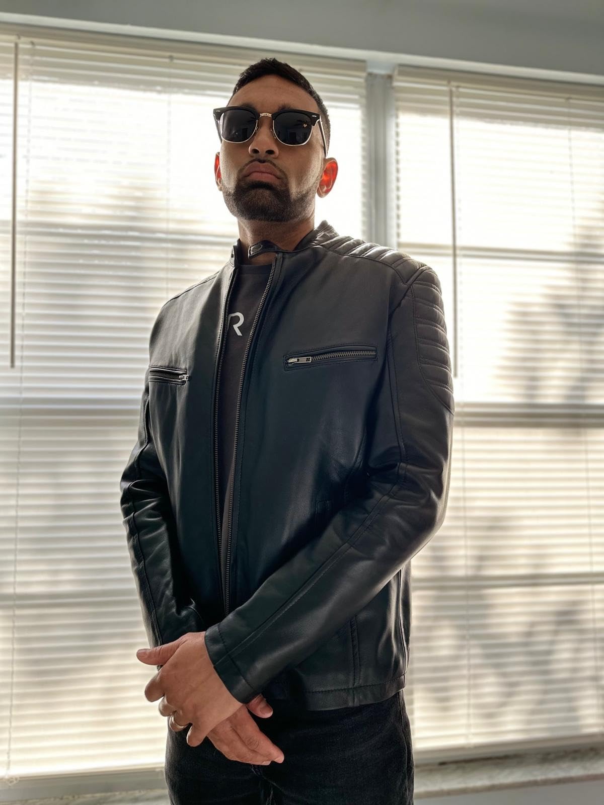 Timeless Classic Leather Jacket Men - Biker Style Real Lambskin Cafe Racer Vintage Look Motorcycle Jackets for Men customer photo 2