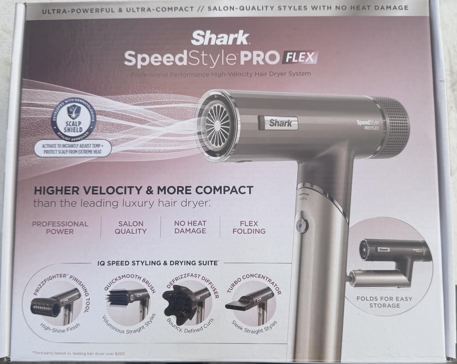 Shark SpeedStyle Pro Flex Professional Performance High-Velocity Hair Dryer System (HD542) - Mocha Silver customer photo 1
