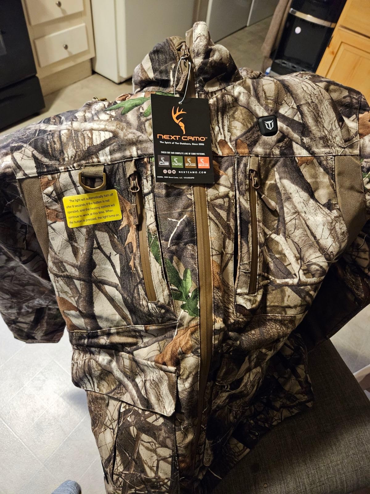Heated Jacket for Men with Battery Pack, Zippered Back Pocket with Heater (Next Camo G2, Size S-XXXL) customer photo 1