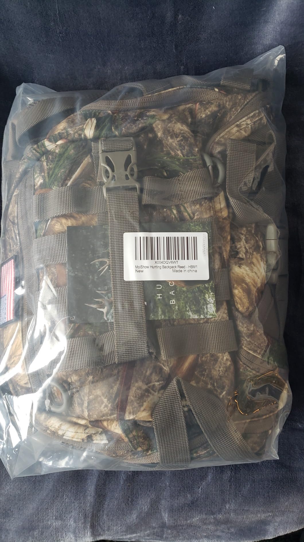 Hunting Backpack, Camo Hunting Backpacks & duffle Bags, Water-resistant Long-Lasting Large Capacity Bow Backpack Hunting Pack For Hunting Gear Accessories (Stealth Reed Camo) customer photo 2