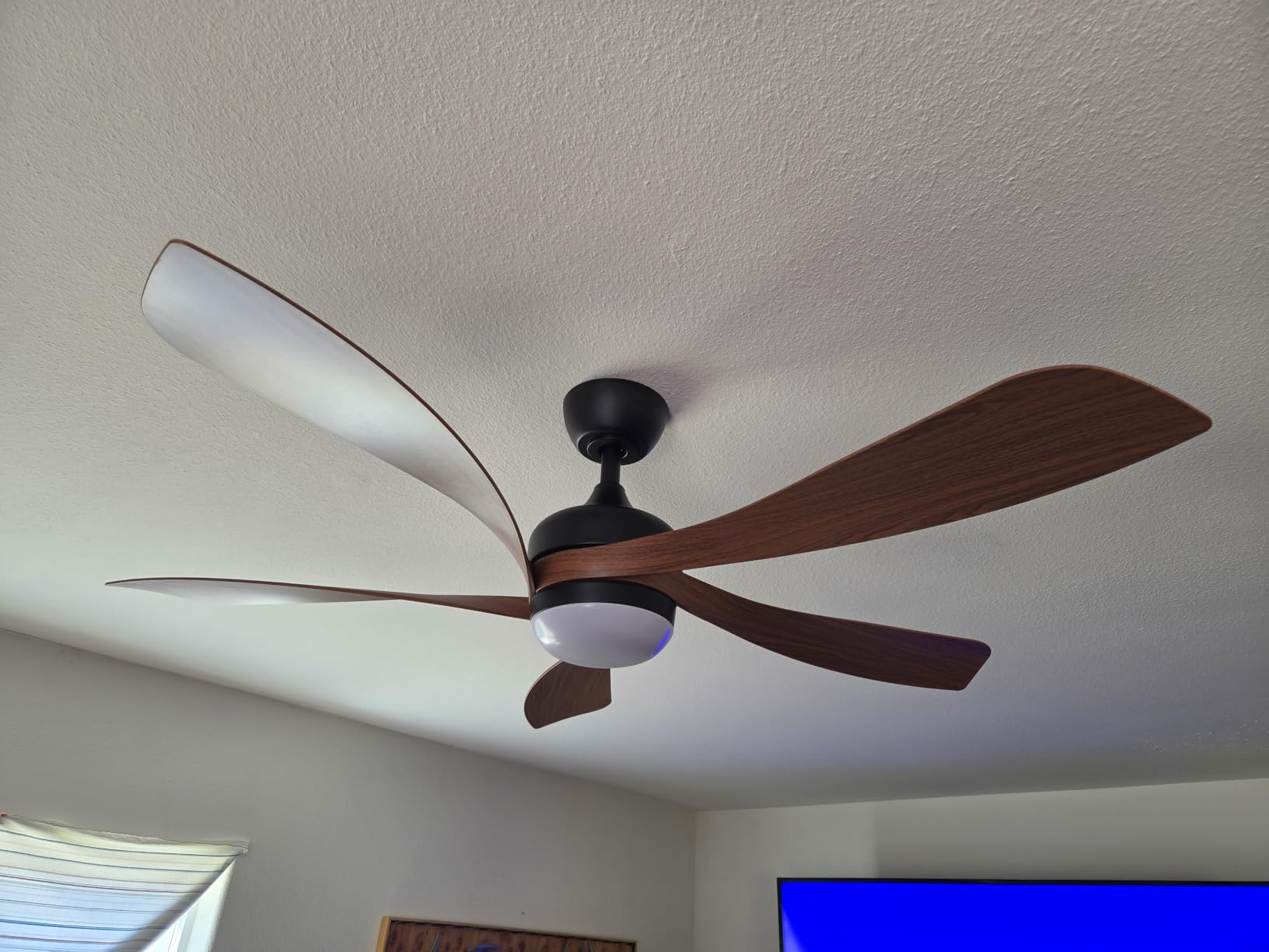 Sofucor 52 Inch Ceiling Fans with Lights and Remote, Outdoor Ceiling Fan with Light 6-Speed 3 CCT 3-Timer, Low Profile Ceiling Fan 5 Blade Reversible DC Motor for Living Room Bedroom Patio customer photo 1