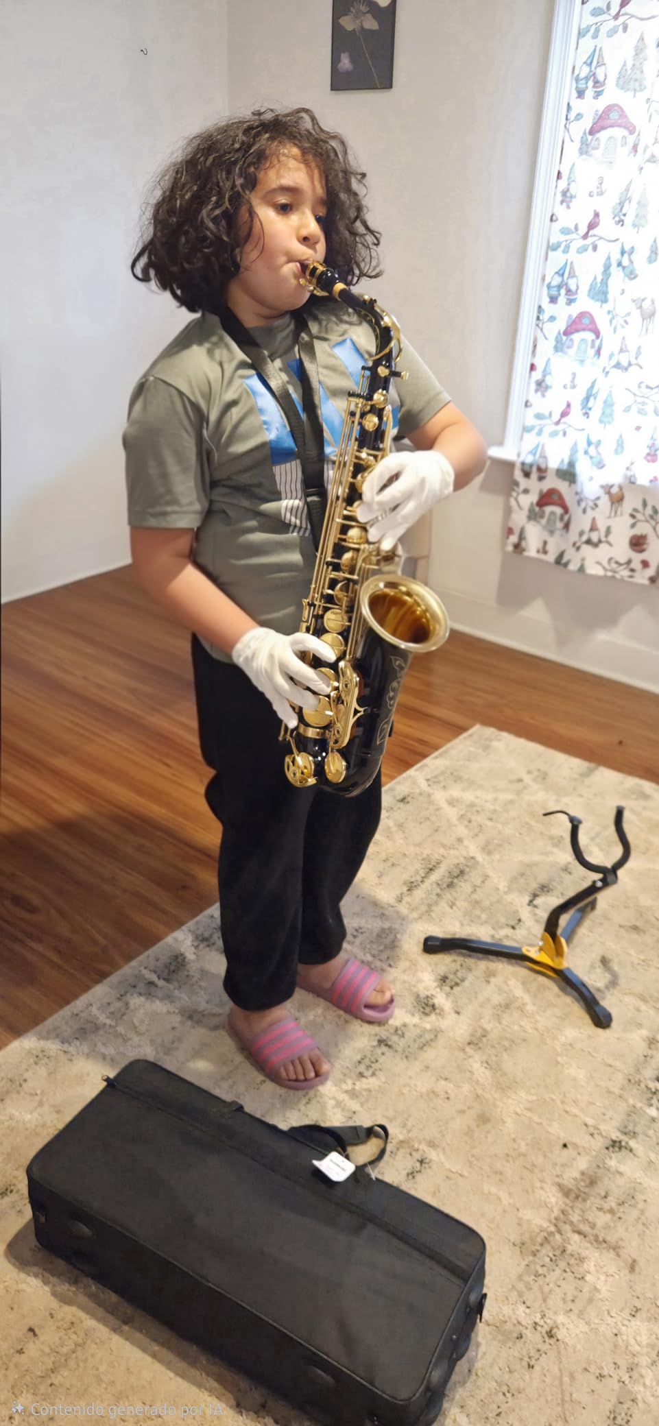 Beginner Alto Saxophone, E Flat - Complete Starter Kit with Case & 10 Reeds, for Adults & Students, Easy to Play for School Band & Practice(Gold) customer photo 2