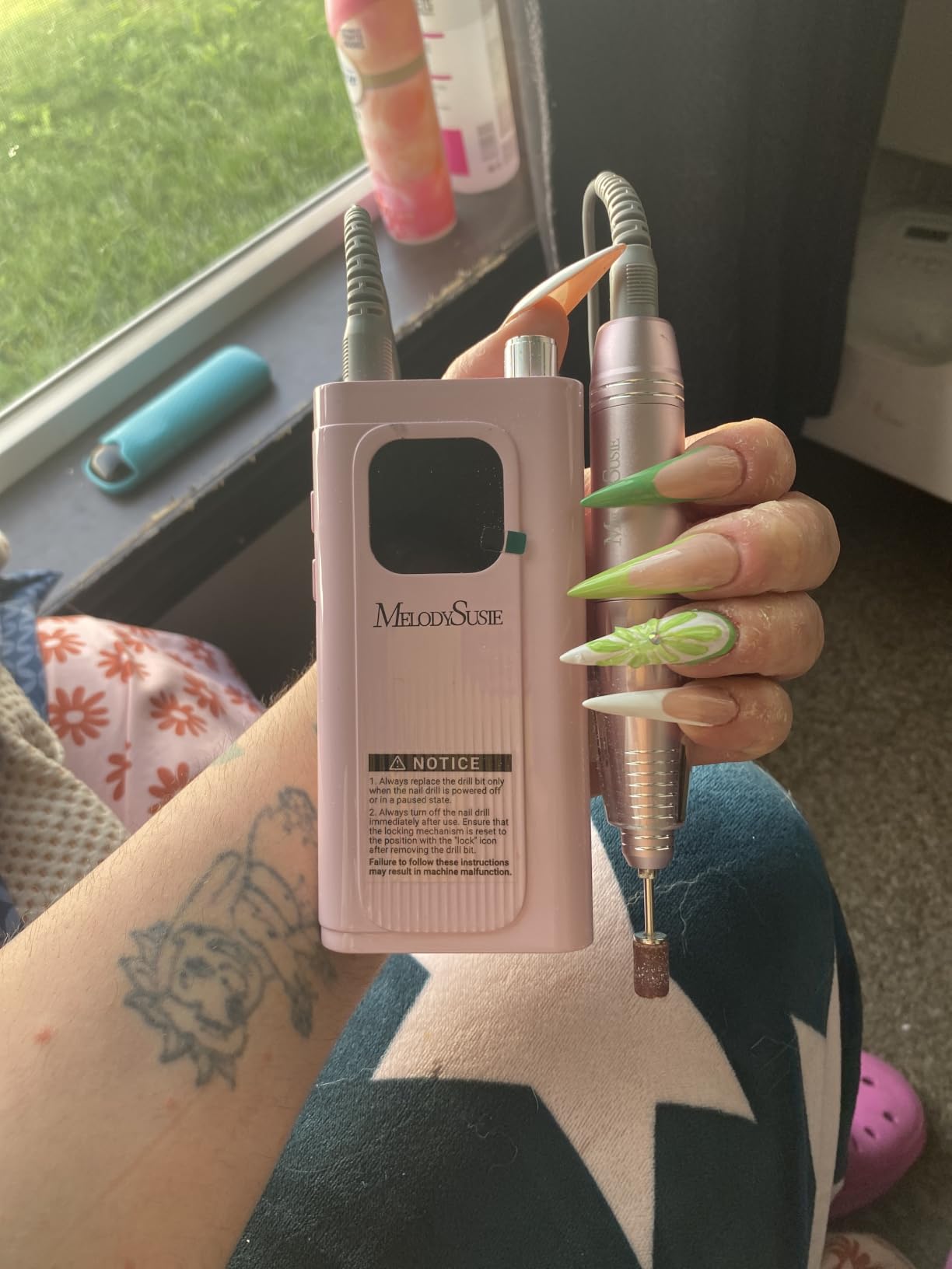 MelodySusie Entry-Level Clip-On Rechargeable Essential Nail Drill, SC300F 30000RPM E-File with LCD Display for All Manicure Shaping & Gel Removal, Ideal for Training, Nail Art Practice & Home Use, Pink customer photo 1