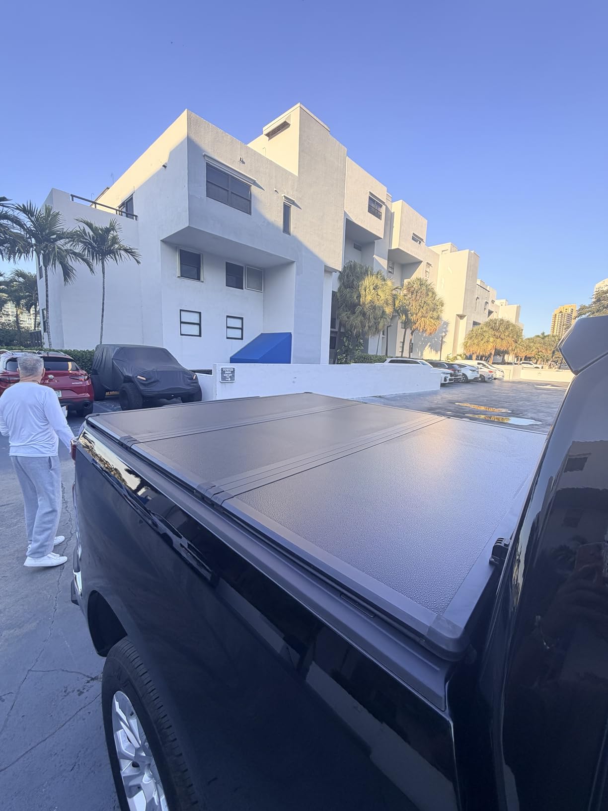 AUTOSAVER88 Hard Tri-Fold Tonneau Cover for 2007-2026 Silverado 1500 5.8ft | FRP Hard Tri-folding Truck Bed Tonneau Cover Fit for GMC Sierra/Chevy Silverado 1500 2007-2026 5.8 Feet Bed Pickup customer photo 1