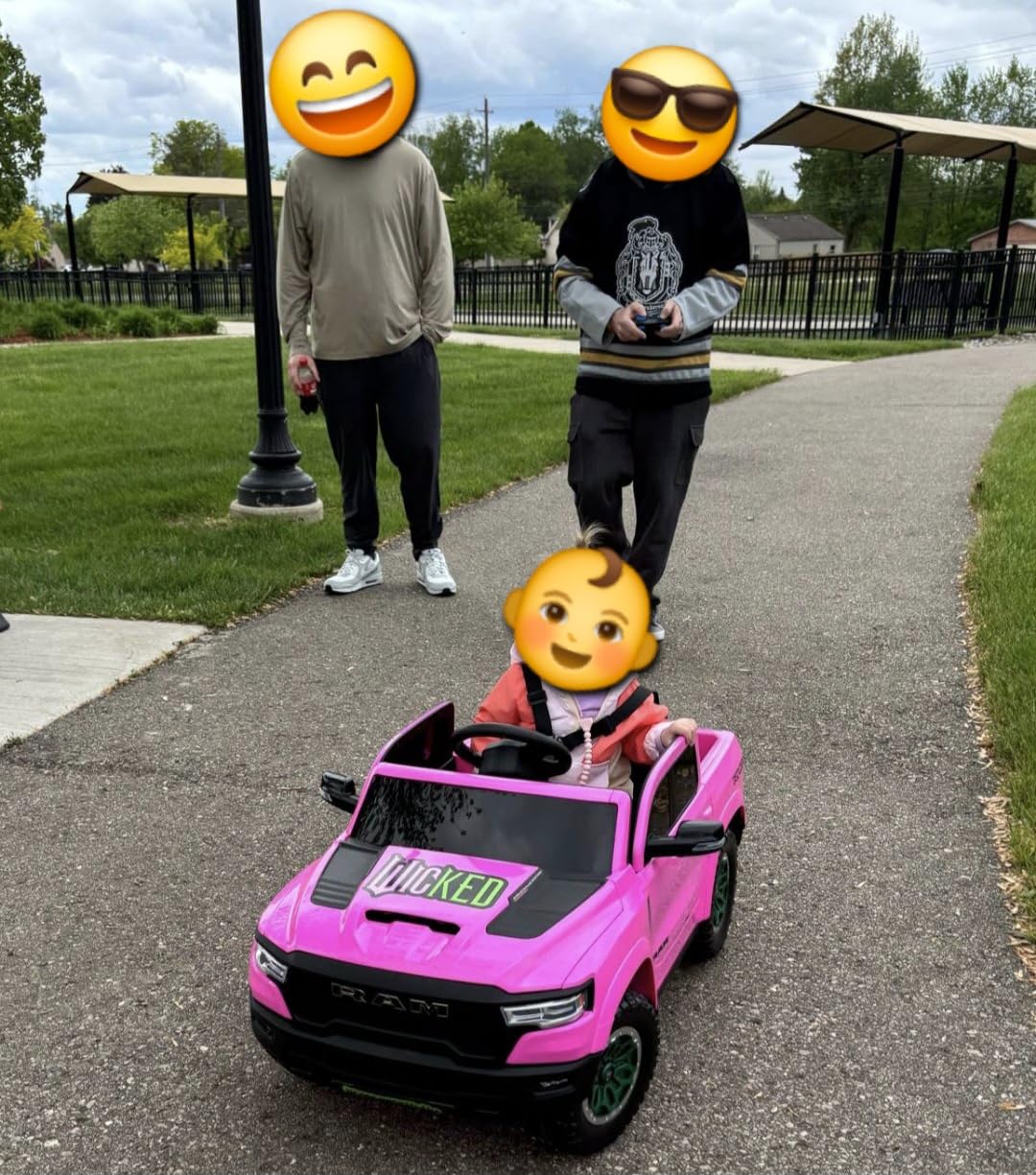 First Ride On Licensed Ram 1500 RHO 12V Kids Ride on Truck, Toddler Ride on Toys with Remote Control, Children Electric Vehicles with Truck Bed Storage, Smooth Start, Music, Bluetooth (White) customer photo 1