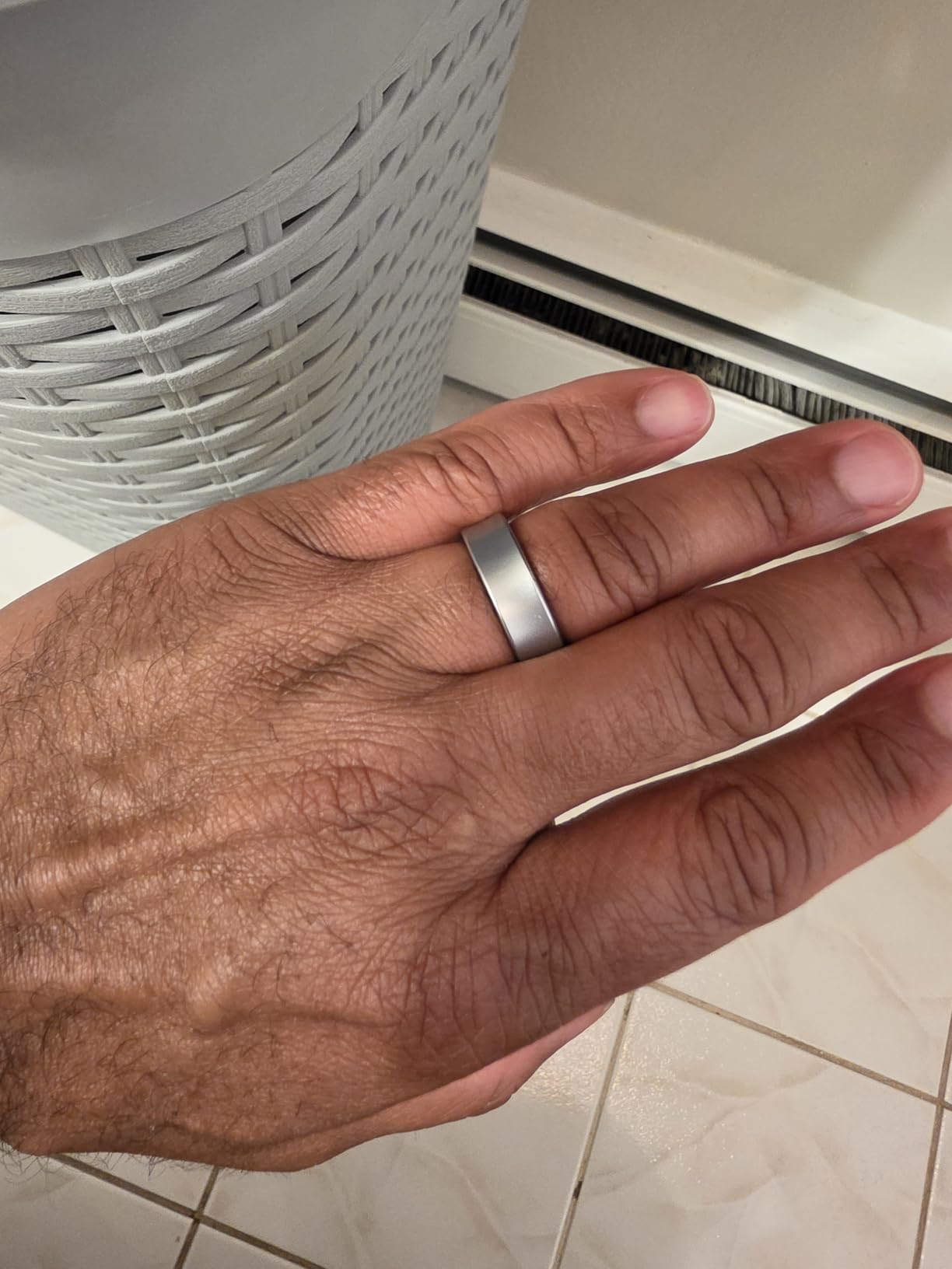 SAMSUNG Galaxy Ring, AI Smart Ring, Size First w/Sizing Kit, No App Subscription, Fitness Monitor, Sleep Tracker, Up to 7-Day Battery, Size 15, Titanium Silver [US Version, 1Yr Manufacturer Warranty] customer photo 1