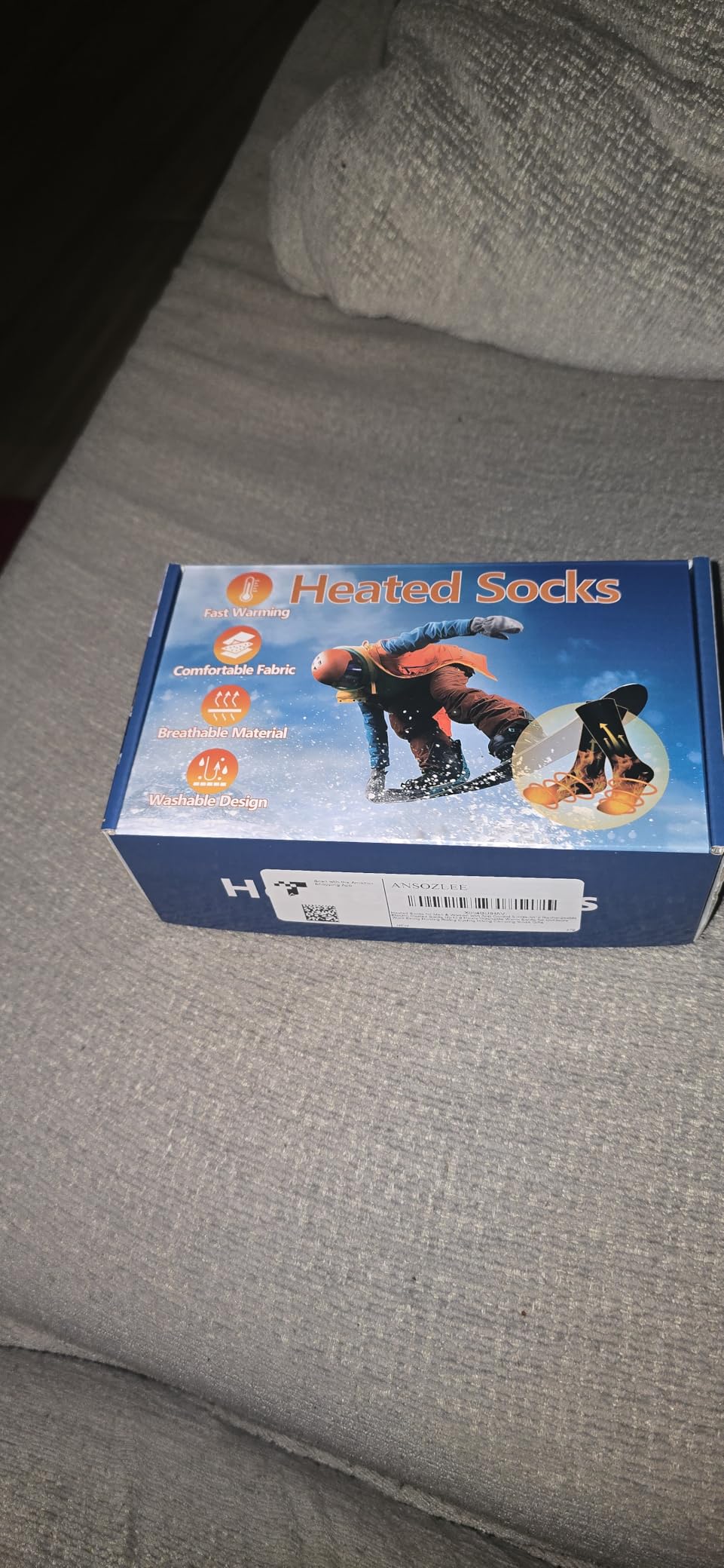 Heated Socks, Heated Socks for Women Men with App Control 2 * 8500mAh Rechargeable Electric Heated Socks Washable Warm Socks for Outdoors Work Skiing Hunting Riding Cycling Hiking Camping Xmas Gifts customer photo 2
