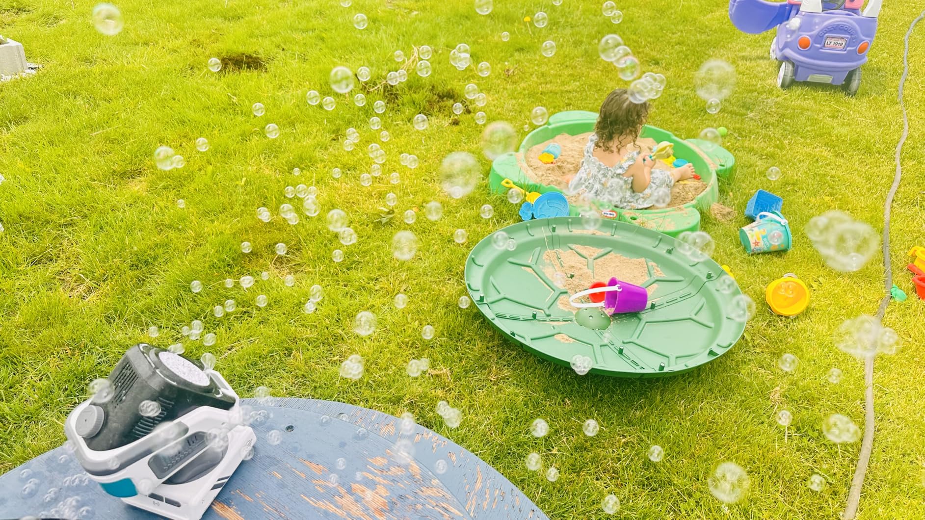 Belemar Upgraded Bubble Machine with Remote Control, Automatic Rotation & RGB Lights, Type-C Rechargeable Bubble Blower Maker for Kids, Weddings, Birthday Parties, Outdoor Activities customer photo 1