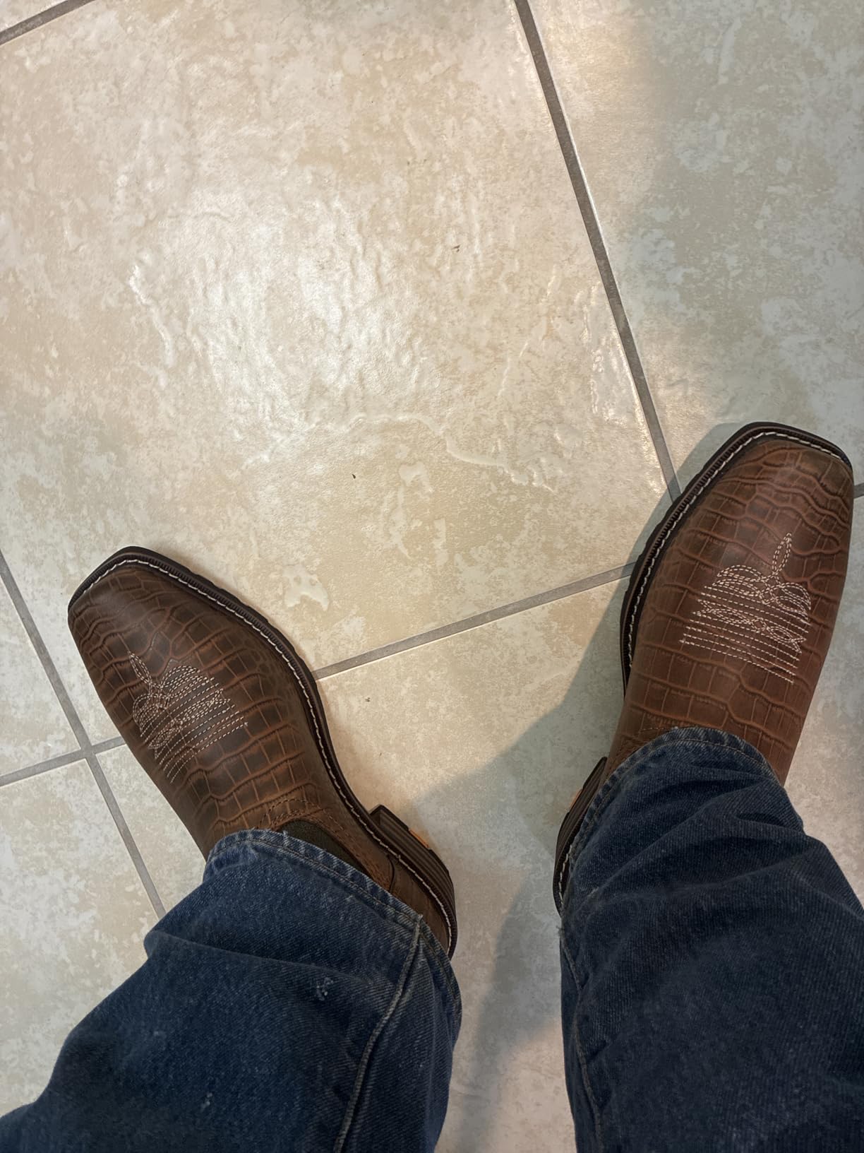 ARIAT Men's Ironside Square Toe Steel Toe Work Boot customer photo 2