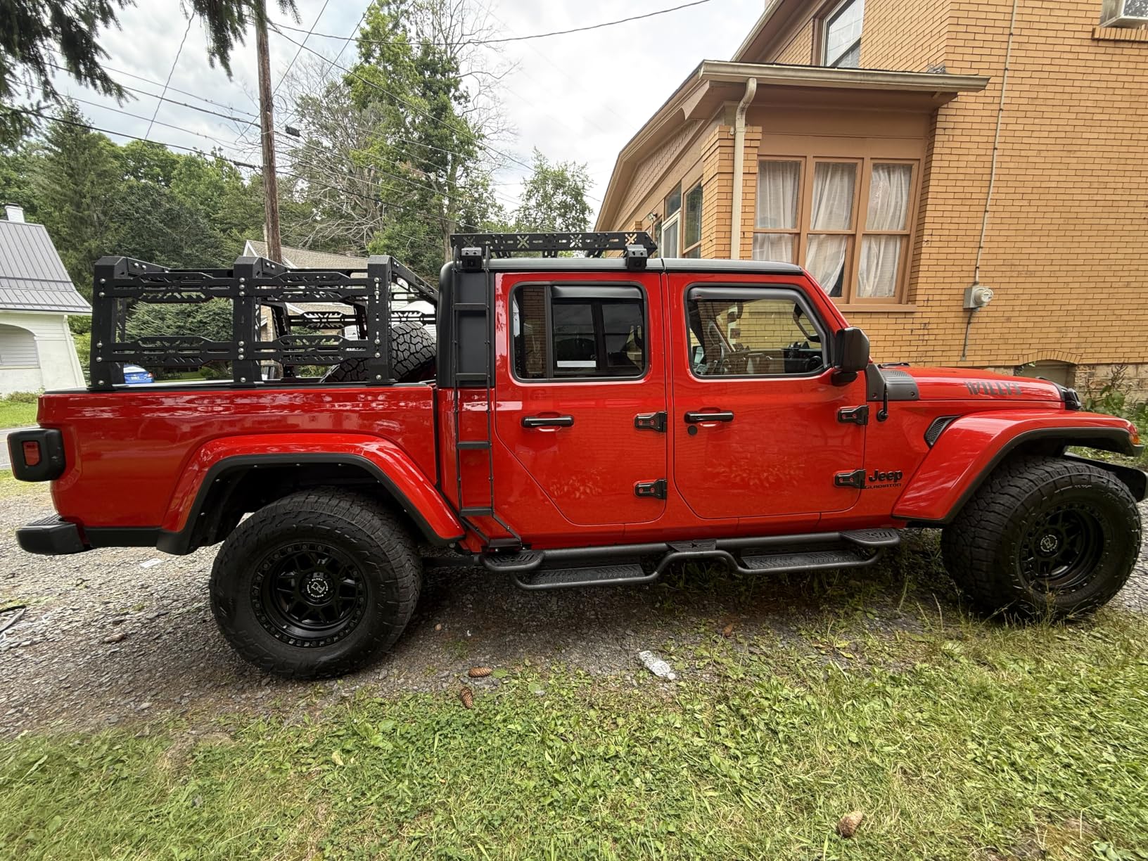 Adjustable Truck Bed Rack for Most Truck, Overland Bed Rack Compatible with Gladiator/Ford/Tundra/Tacoma/Dodge/Chevy/Nissan, Ladder Rack for Kayak, Surfboard, Lumber, Ladder customer photo 1