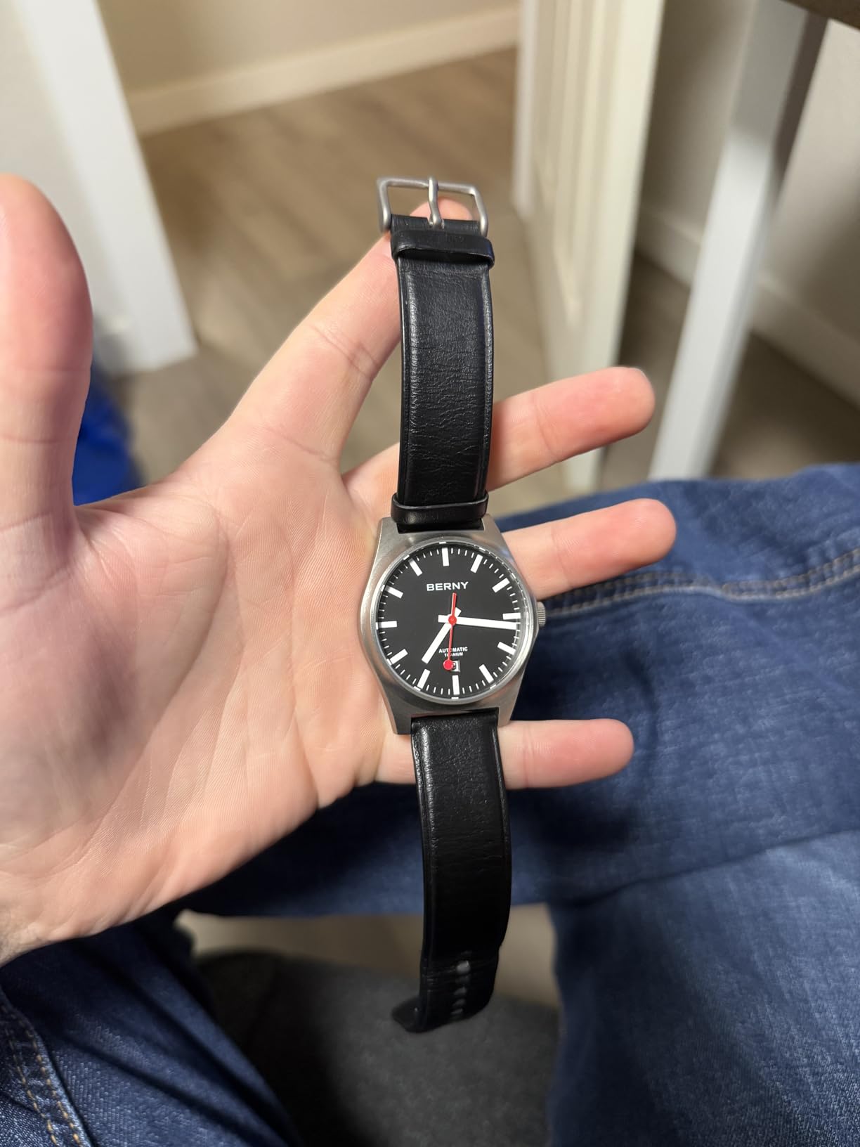 Automatic Titanium Watch for Men 10ATM Waterproof Classic Style Men's Watch Super Luminous Male Analog Mechanical Wristwatch AR Sapphire Crystal Date Calendar Birthday Present customer photo 1