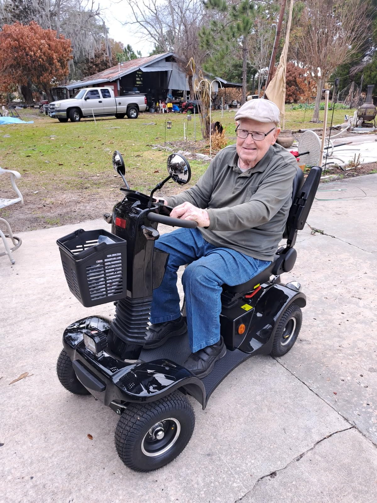 Mobility Scooters for Seniors and Adults, All-Terrain Mobility Scooter with Waterproof Cover, Heavy Duty 4-Wheel Electric Powered Mobility Cart Handicap Scooters, 1000W Motor customer photo 1
