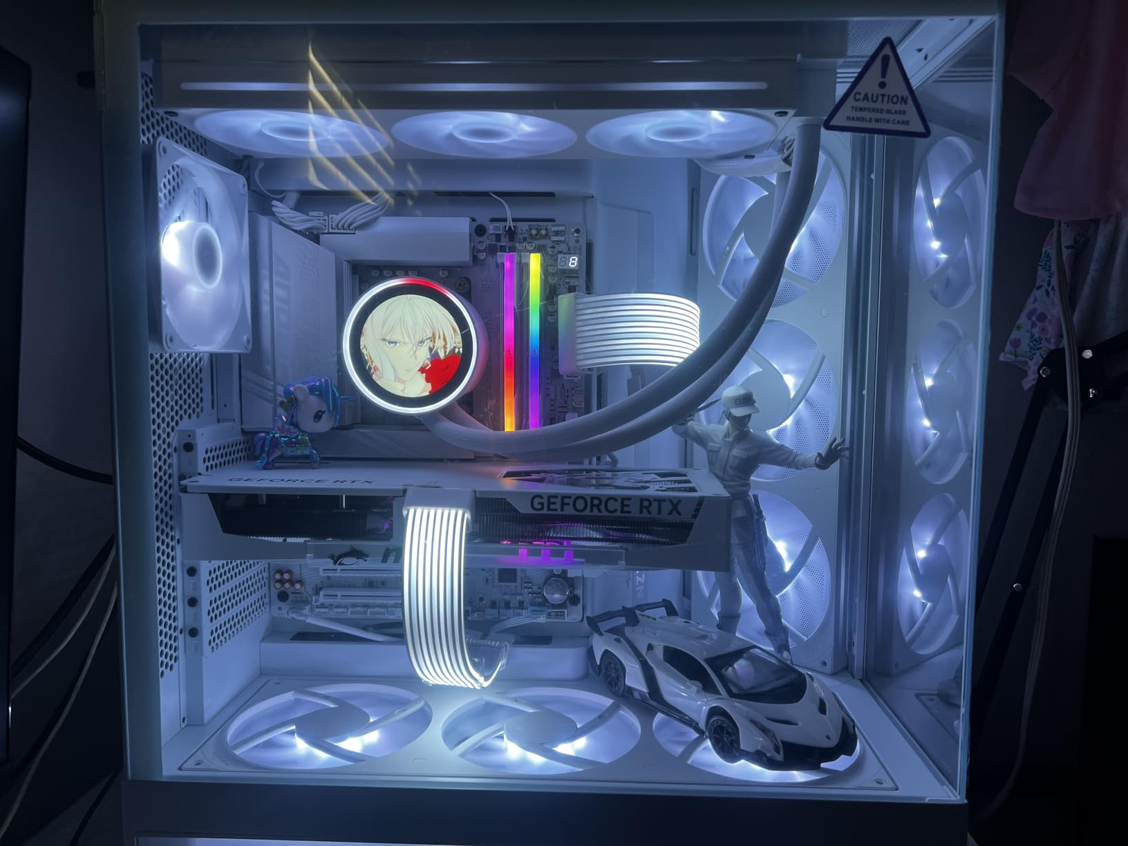 NZXT H9 Flow RGB+ (2025) - Large Dual-Chamber ATX Mid-Tower Airflow PC Case - Includes 7 RGB Fans (6 x 140mm, 1 x 120mm) & Control Hub - 420mm Radiator Support - Back-Connect Ready - Black customer photo 1