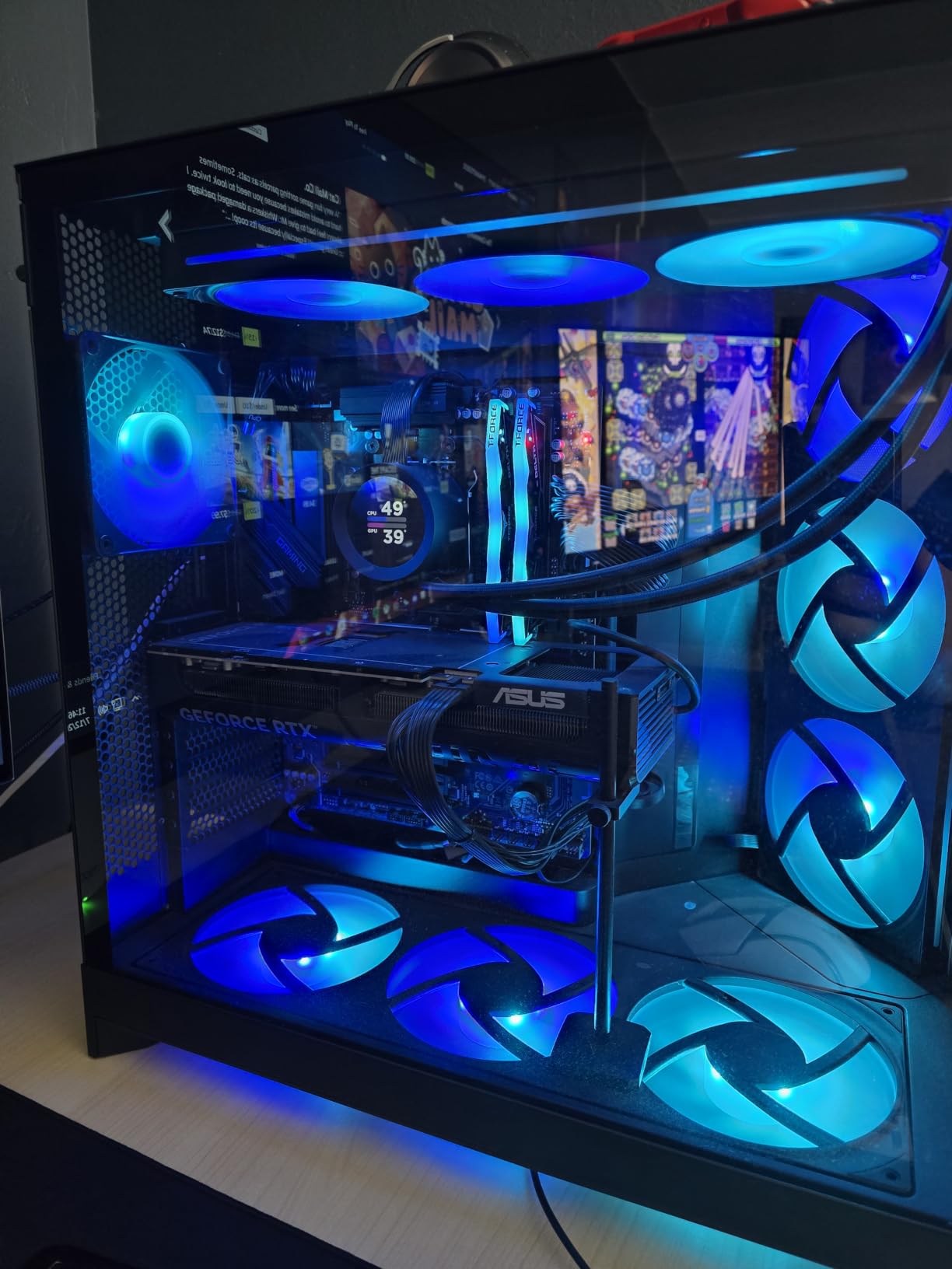 NZXT H9 Flow RGB+ (2025) - Large Dual-Chamber ATX Mid-Tower Airflow PC Case - Includes 7 RGB Fans (6 x 140mm, 1 x 120mm) & Control Hub - 420mm Radiator Support - Back-Connect Ready - Black customer photo 2