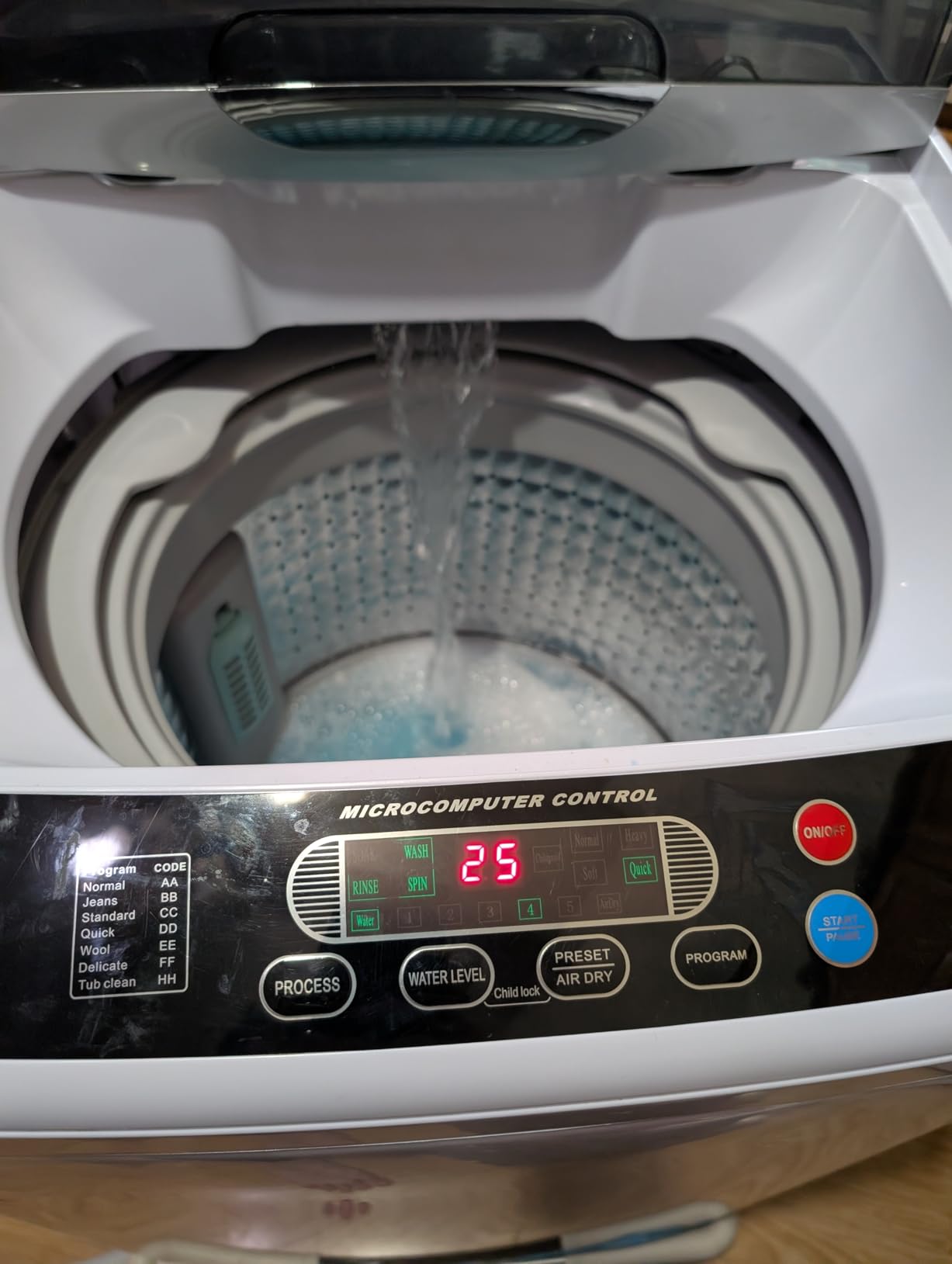 ROVSUN 17.8LBS Portable Washing Machine, Full-Automatic Electric Laundry Machine with Stainless Steel Drum, Compact Washer and Spin Dryer Combo with Drain Pump for Apartment, Dorm, Home customer photo 2