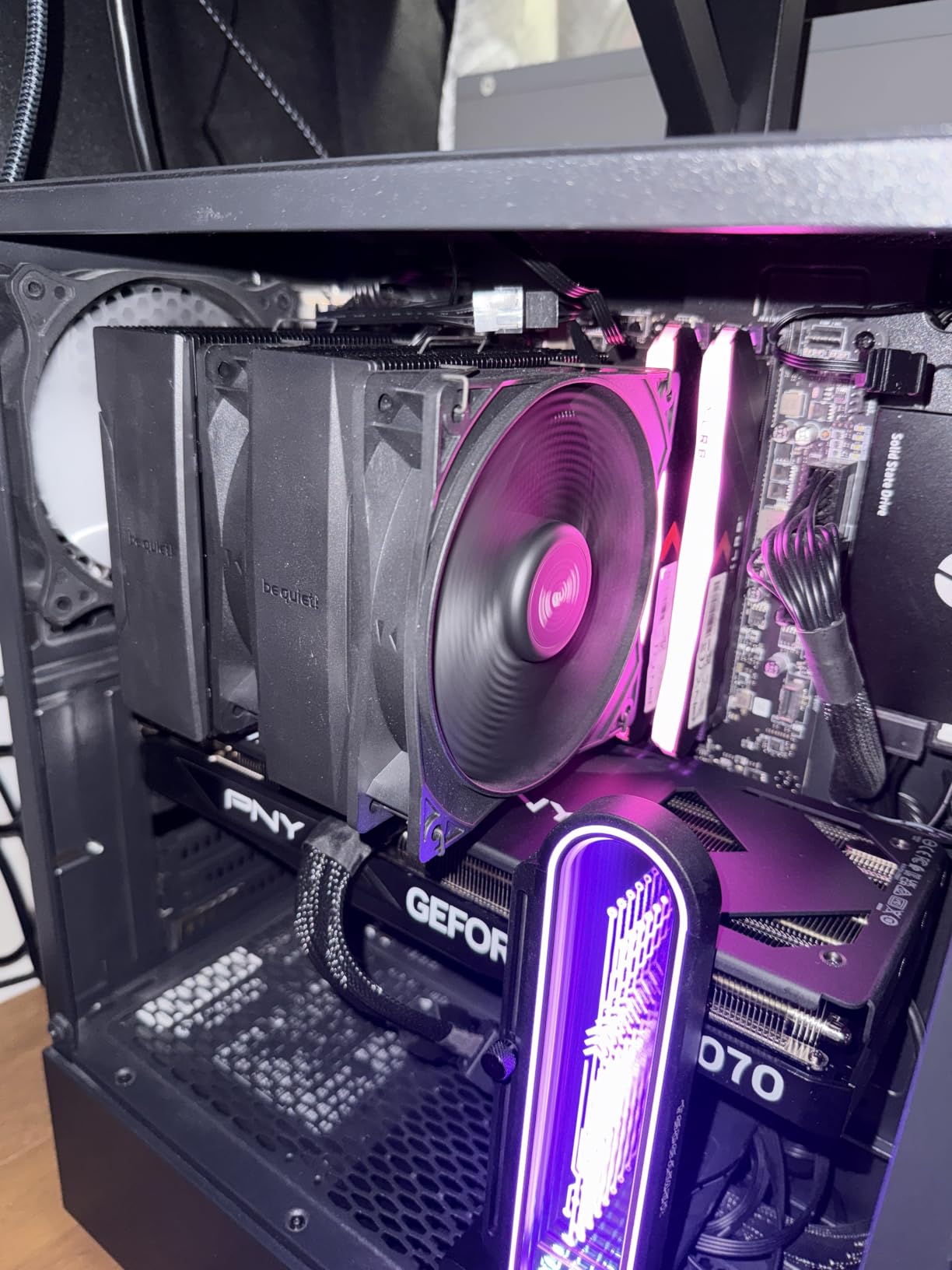 be quiet! Pure Rock Pro 3 Black CPU Air Cooler | 6 High Performance 6mm Heat Pipes with HDT Technology | 120mm Quiet PWM Fan | AMD:AM4 AM5/Intel LGA 1700/1150/1151/1200 | Black | BK042 customer photo 1