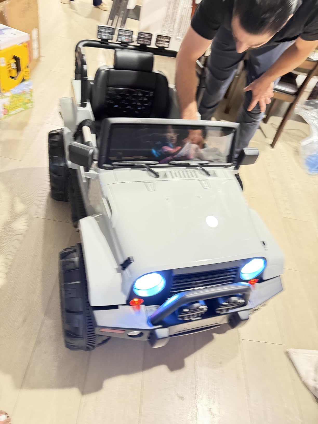 Best Choice Products Kids 24V 2-Seater Electric Ride On Car Truck w/ 132lb Weight Capacity, Parent Control, Bluetooth, LED Lights - Red customer photo 1