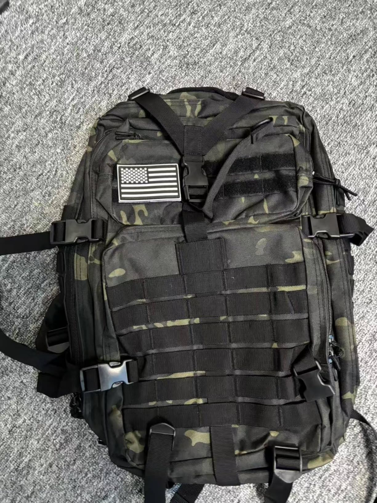 45L Large Tactical Backpack Military MOLLE 3 Day Bug Out Bag | Water Resistant, Heavy Duty Fabric, MOLLE System, Multi Compartment, for Hiking Camping Hunting Fishing customer photo 2