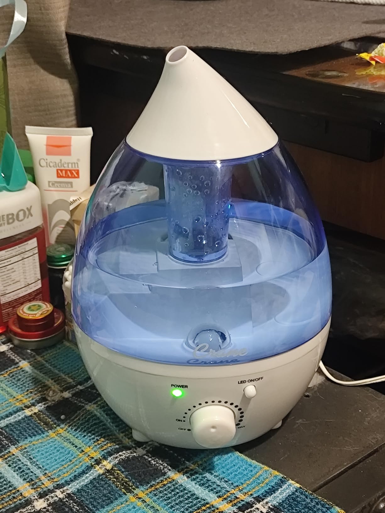 Crane Personal 1.3 Liter Ultrasonic Cool Mist Humidifier for Kids Bedroom, Small Humidifiers For Bedroom, Adjustable Mist, Filter-Free, Auto Shut-Off, Small Humidifier For Plant customer photo 1